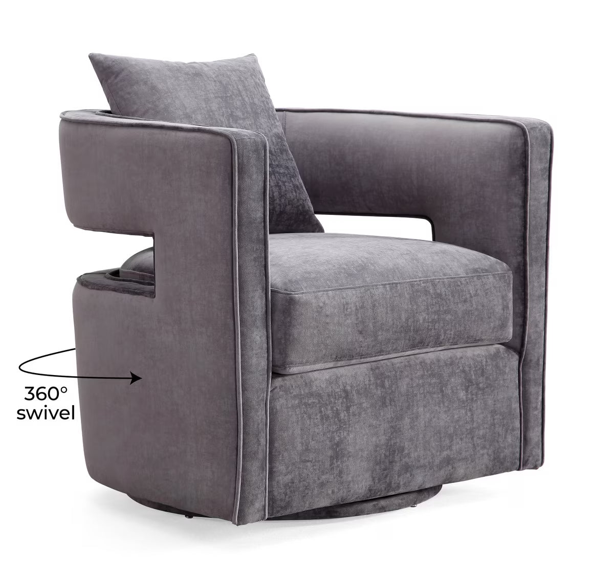 Chaise pivotante Kennedy grise
