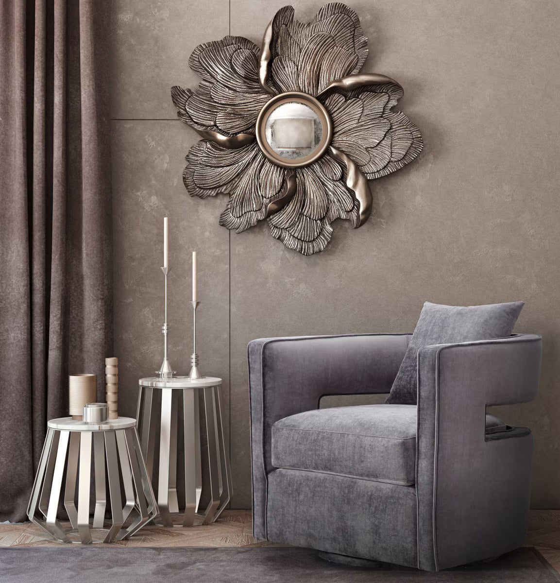 Chaise pivotante Kennedy grise
