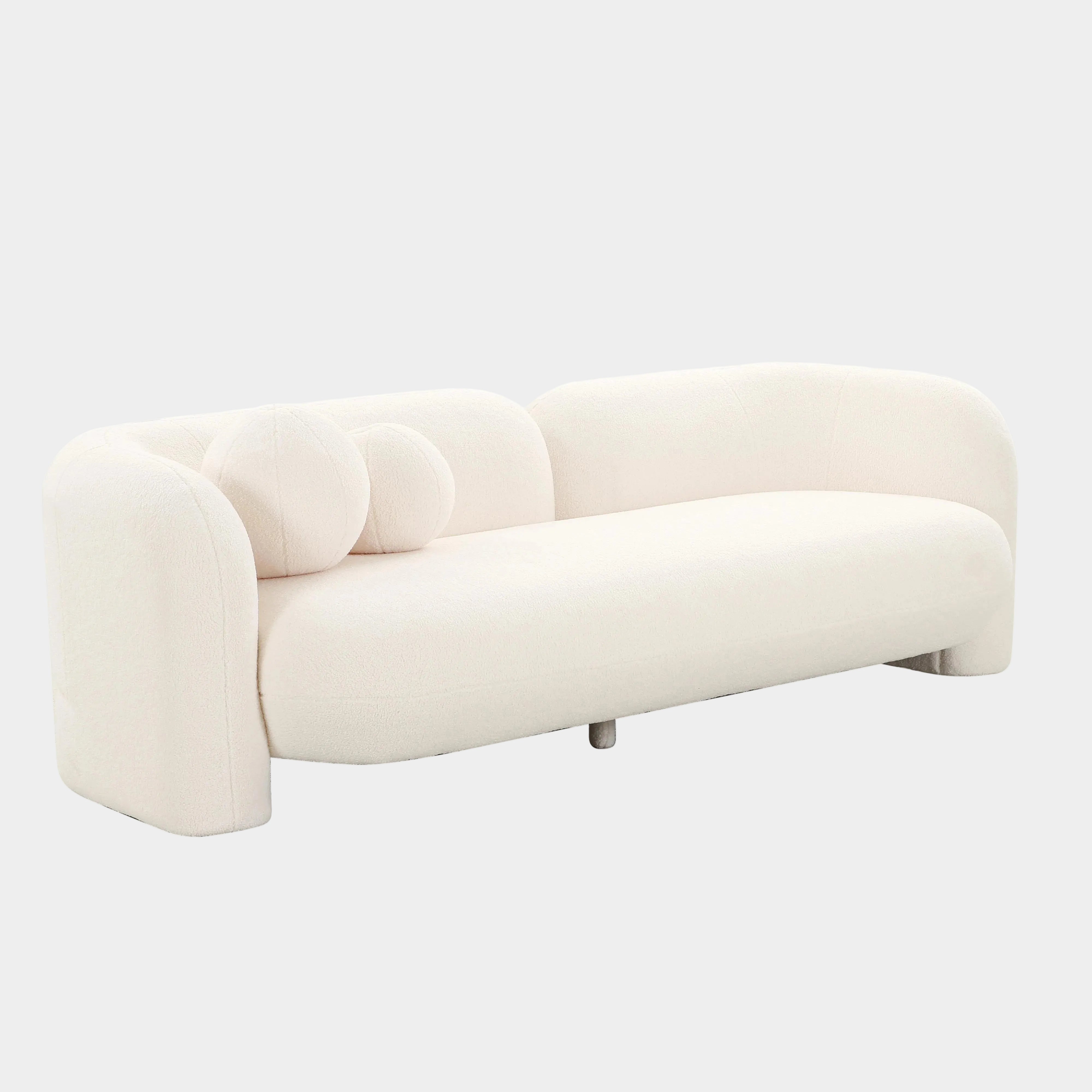 Amelie 91" Contract-Grade Faux Fur Sofa