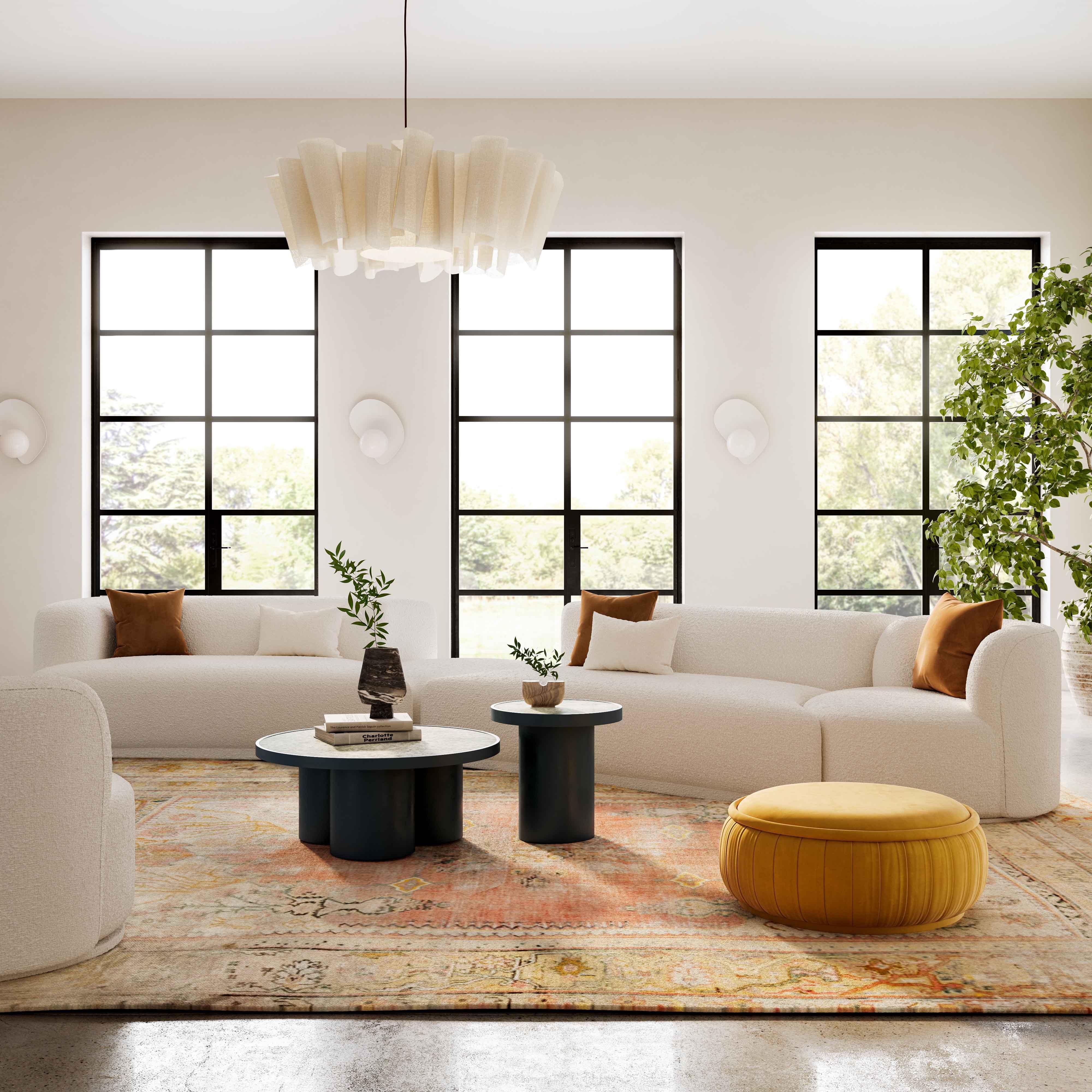 Sectionnel modulaire 4 pièces RAF Fickle Cream Boucle