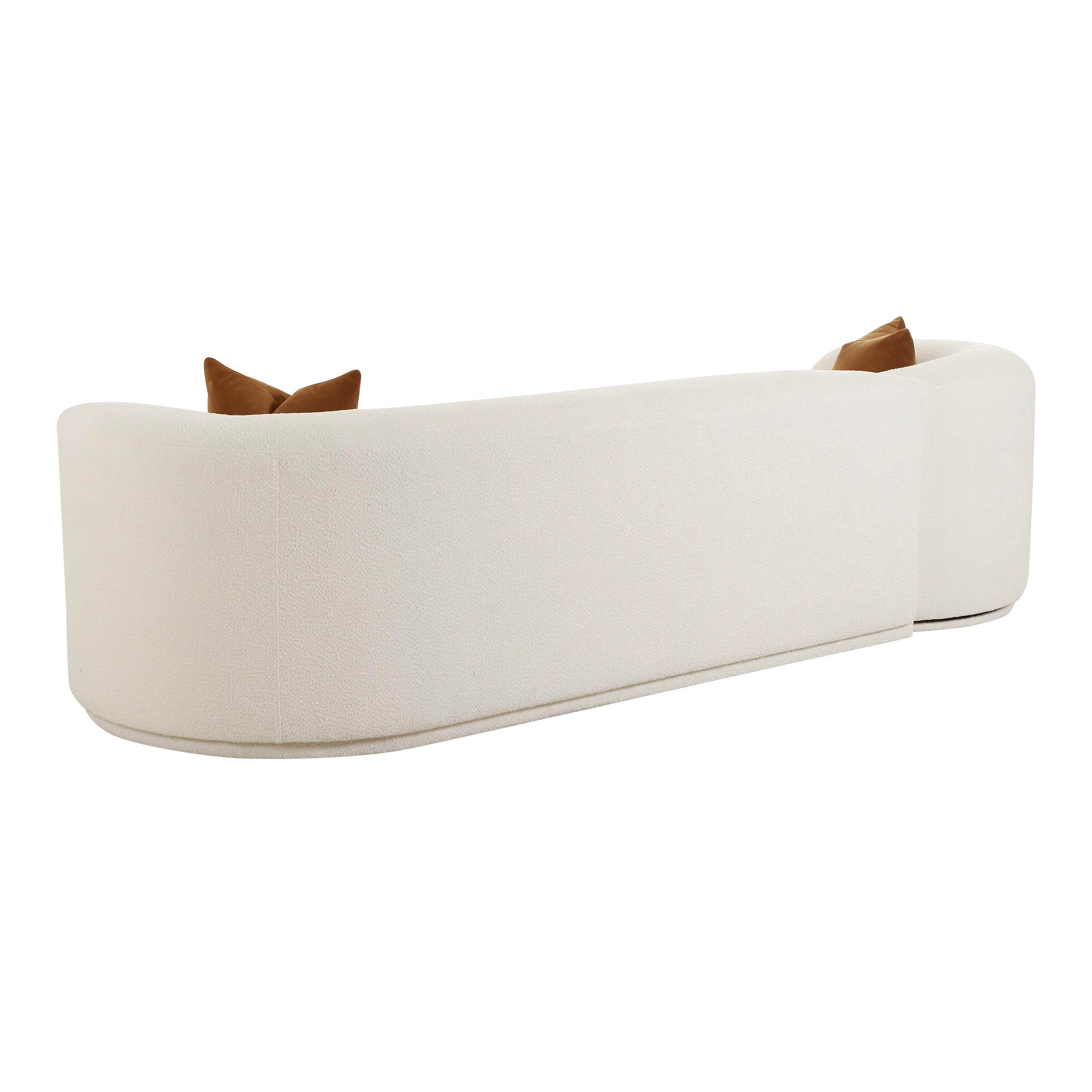 Canapé modulaire 2 pièces Boucle crème Fickle