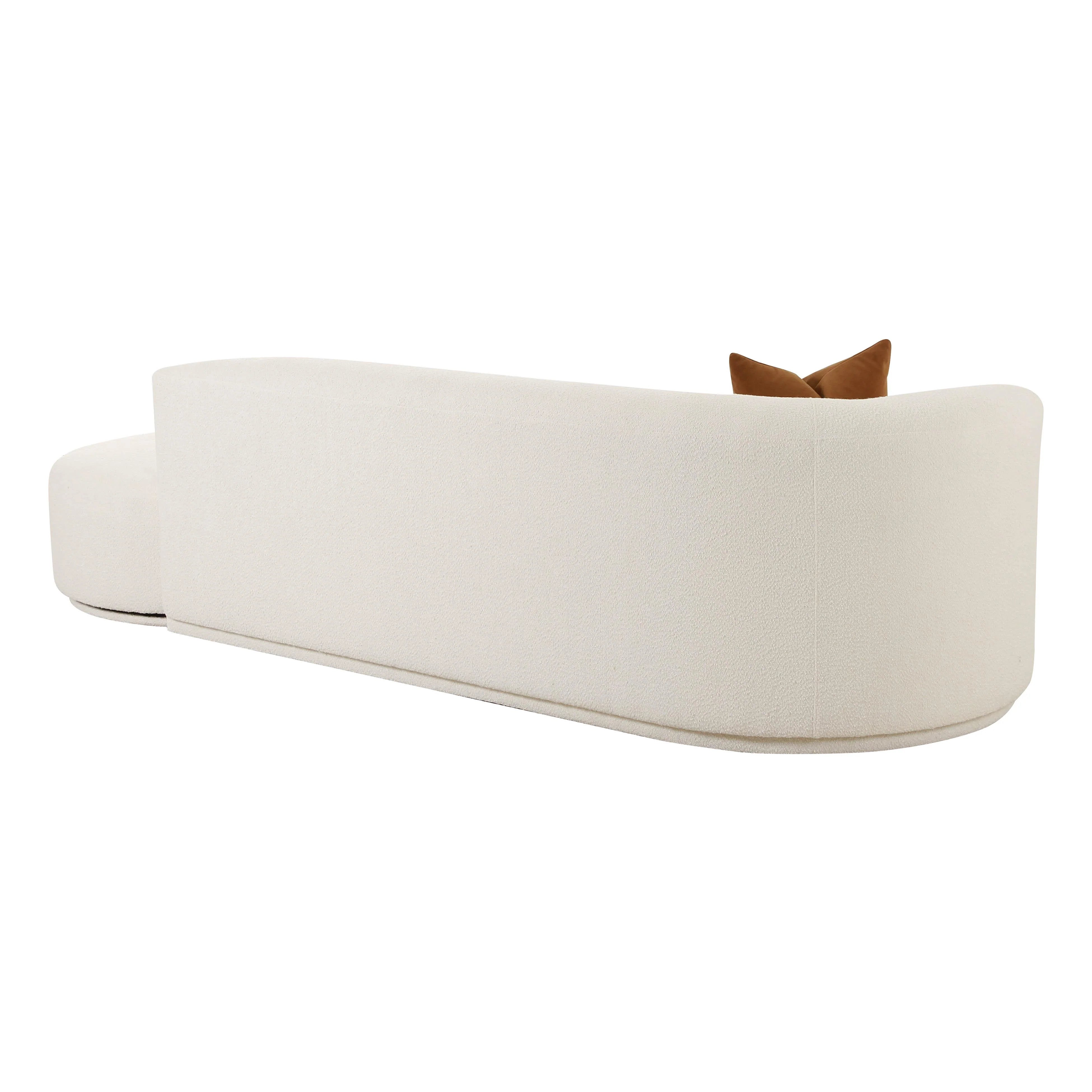 Canapé modulaire avec méridienne 2 pièces Fickle crème Boucle