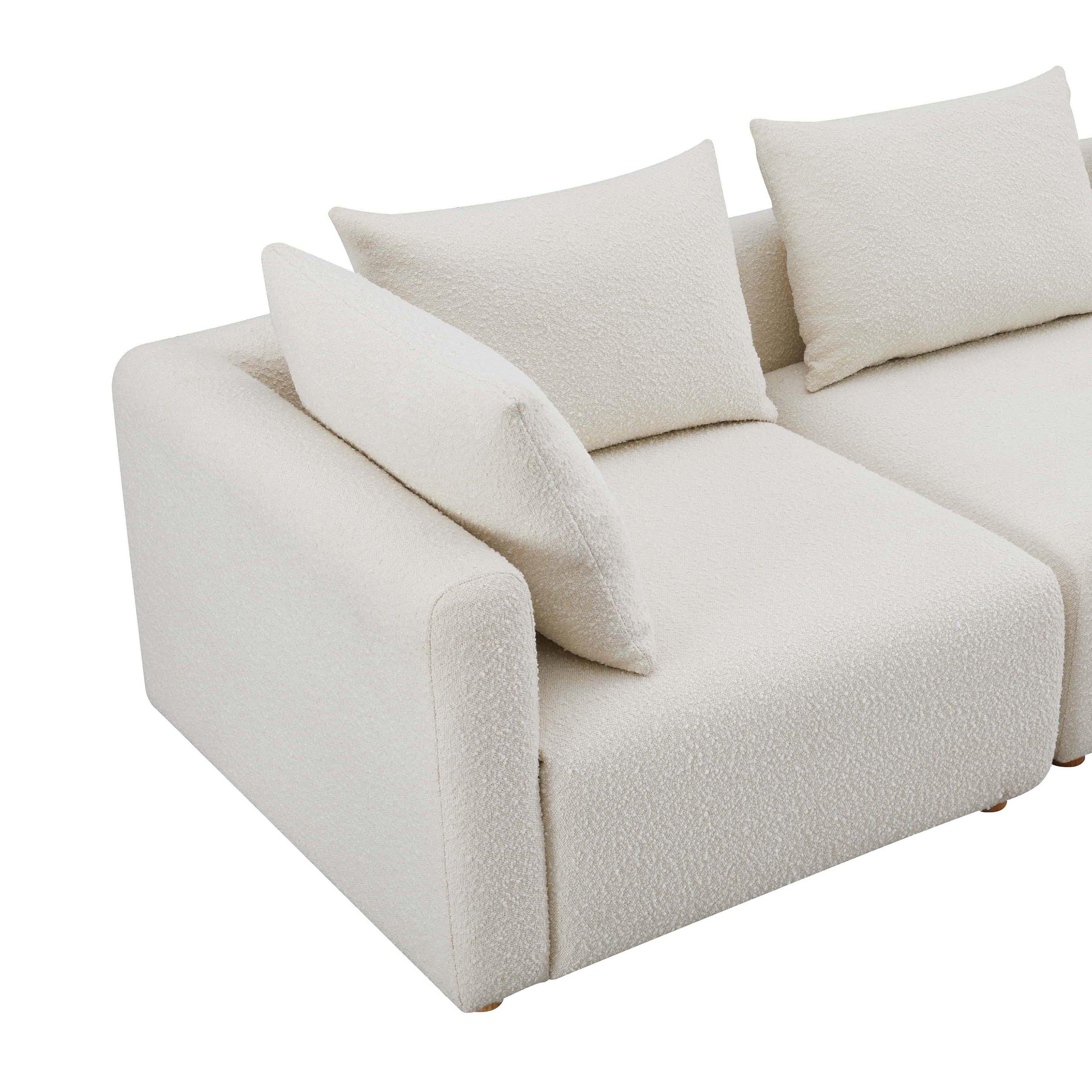 Hangover 81" Cream Performance Boucle Loveseat