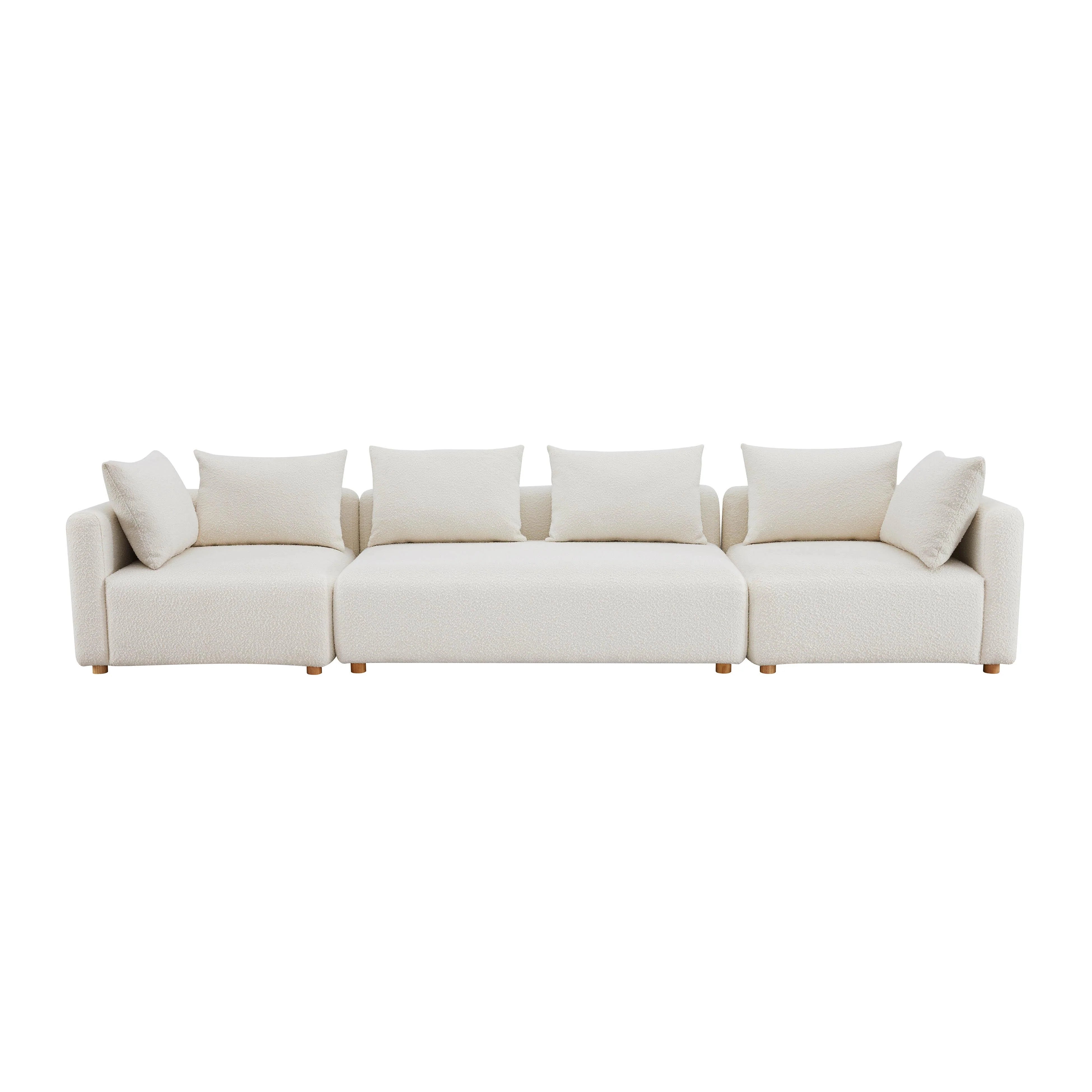 Hangover 145" Cream Performance Boucle Long Sofa