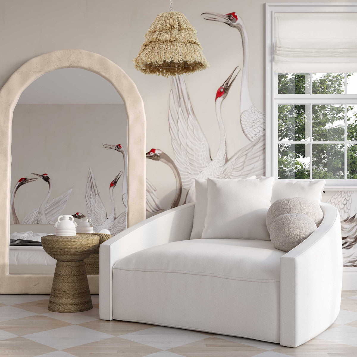 Lit en lin 100 % recyclé Romp Cream