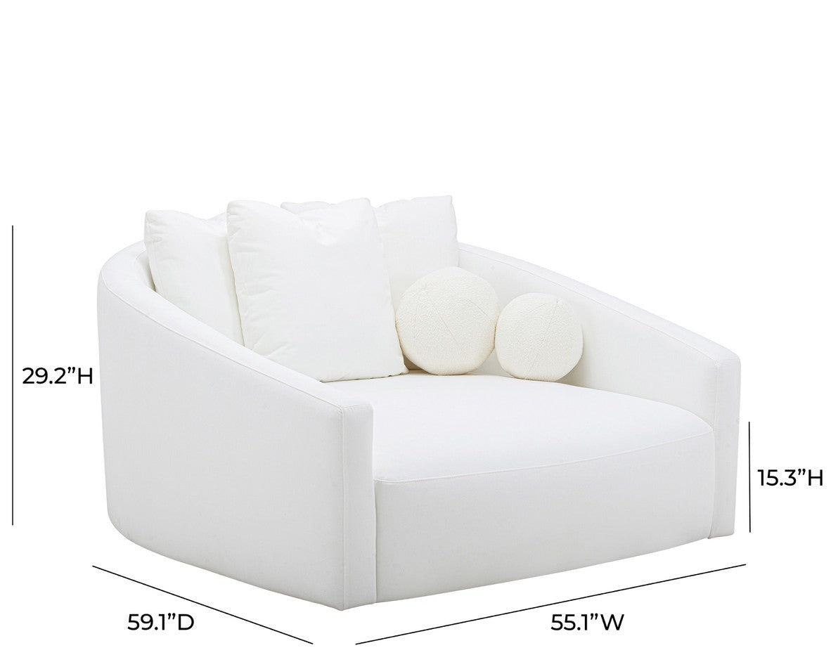 Hanim Cream Linen Daybed