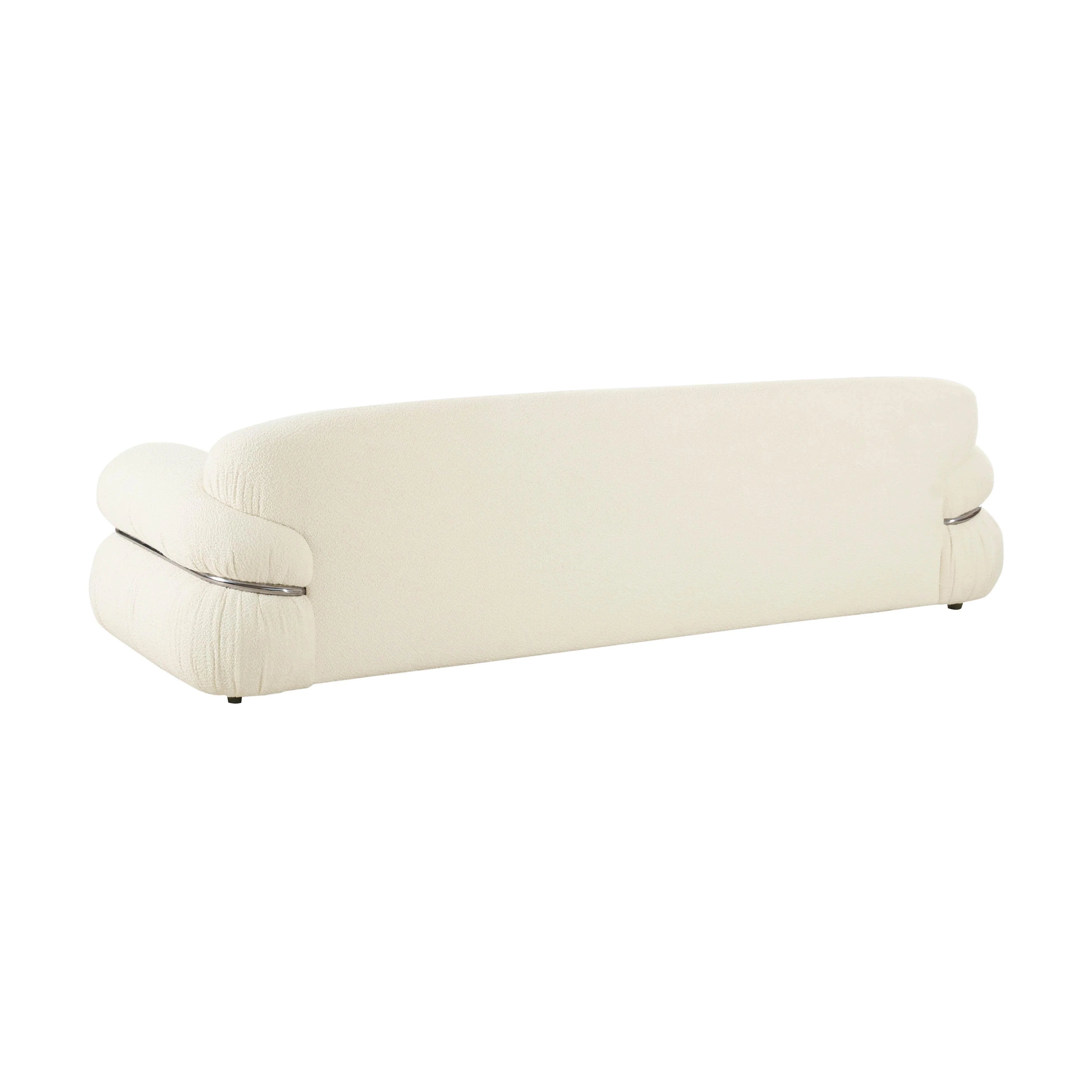 Canapé Leyla en tissu bouclé crème