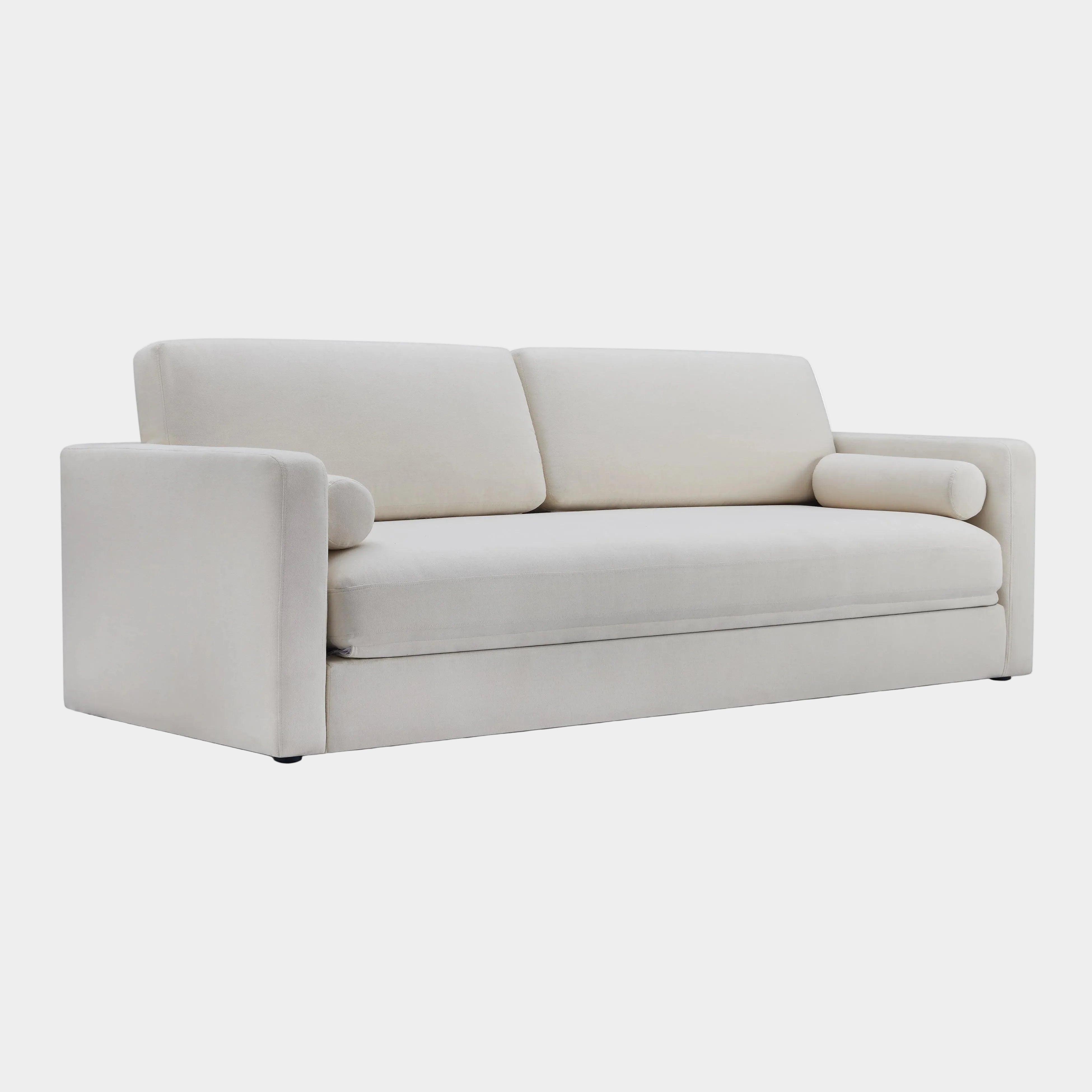 Ryan 91" Cream Upcycled Performance Linen Sofa Bed