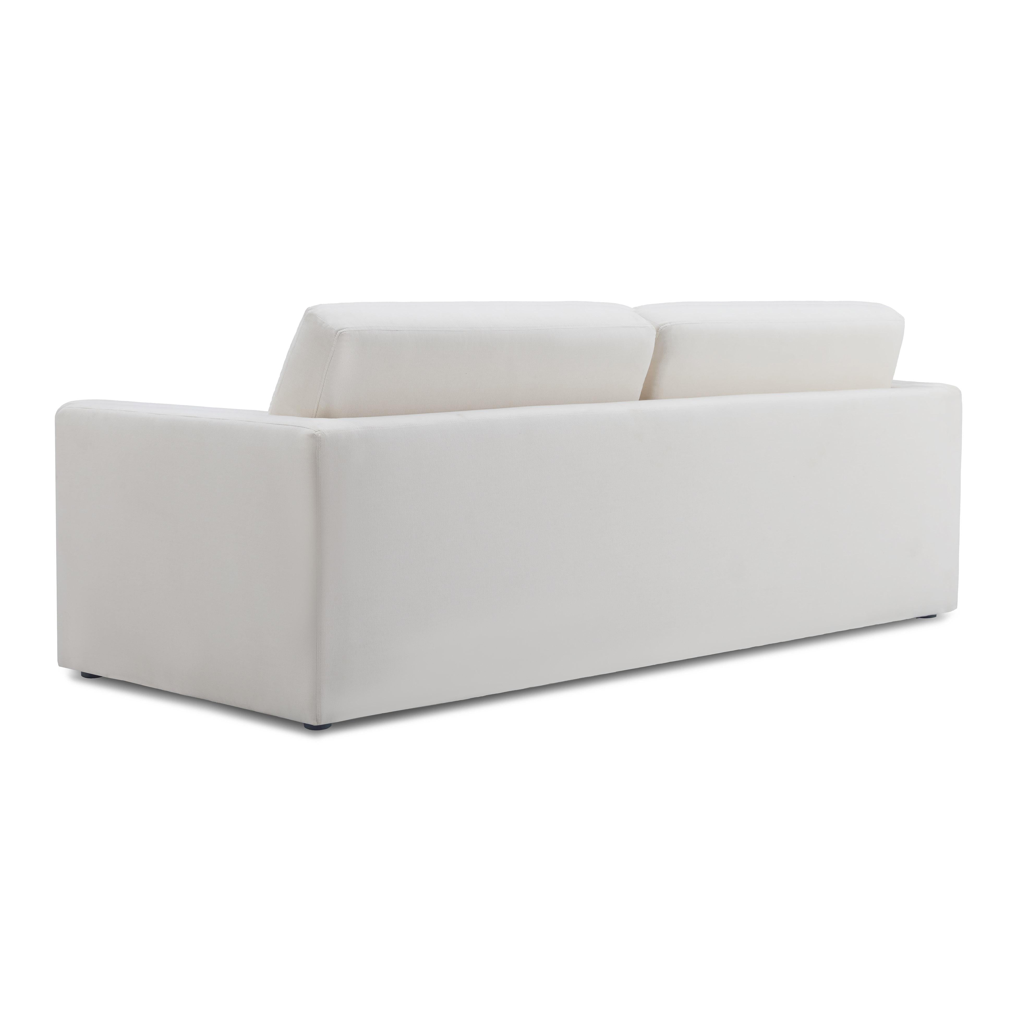Ryan 91" Cream Upcycled Performance Linen Sofa Bed