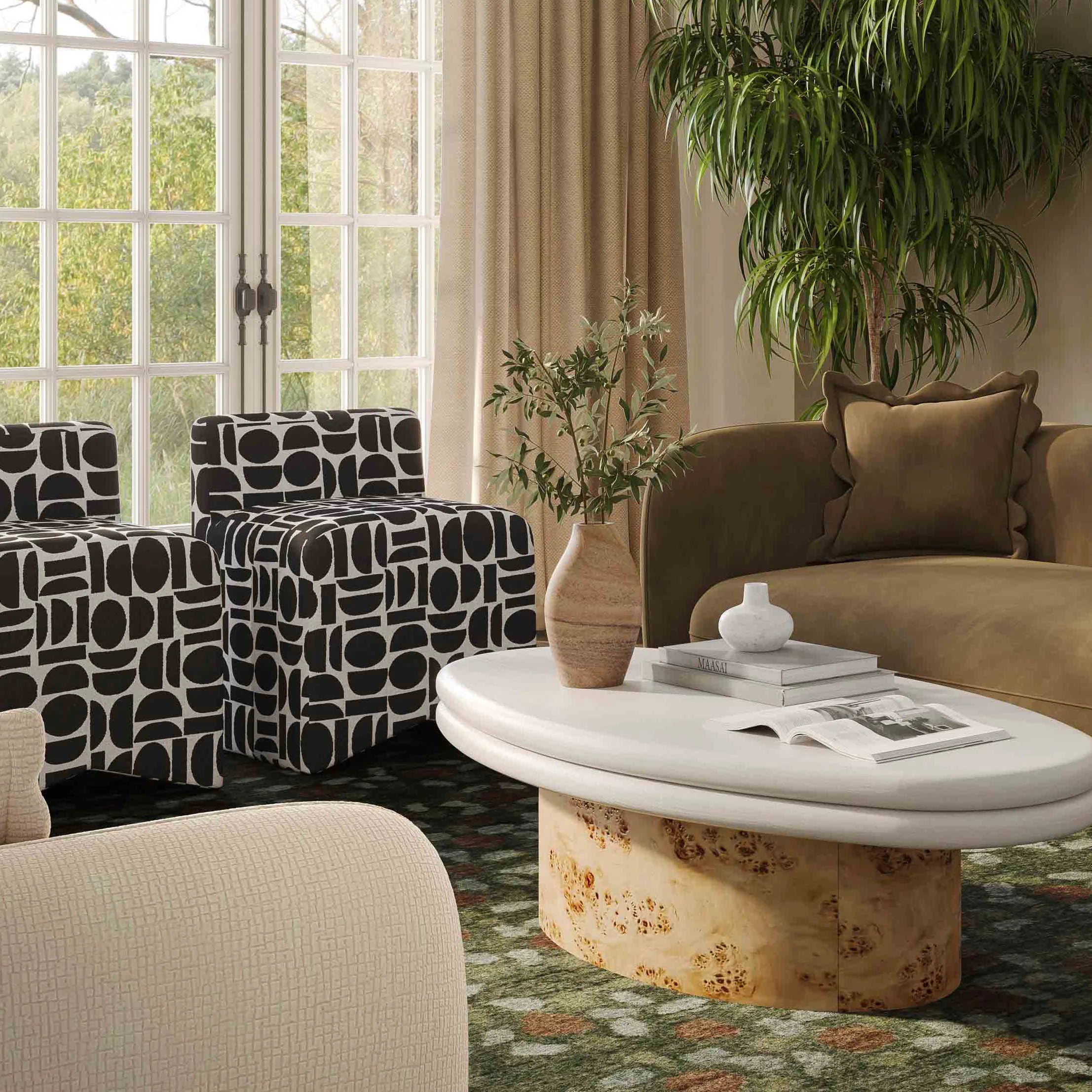 Lou 91" Performance Velvet Sofa