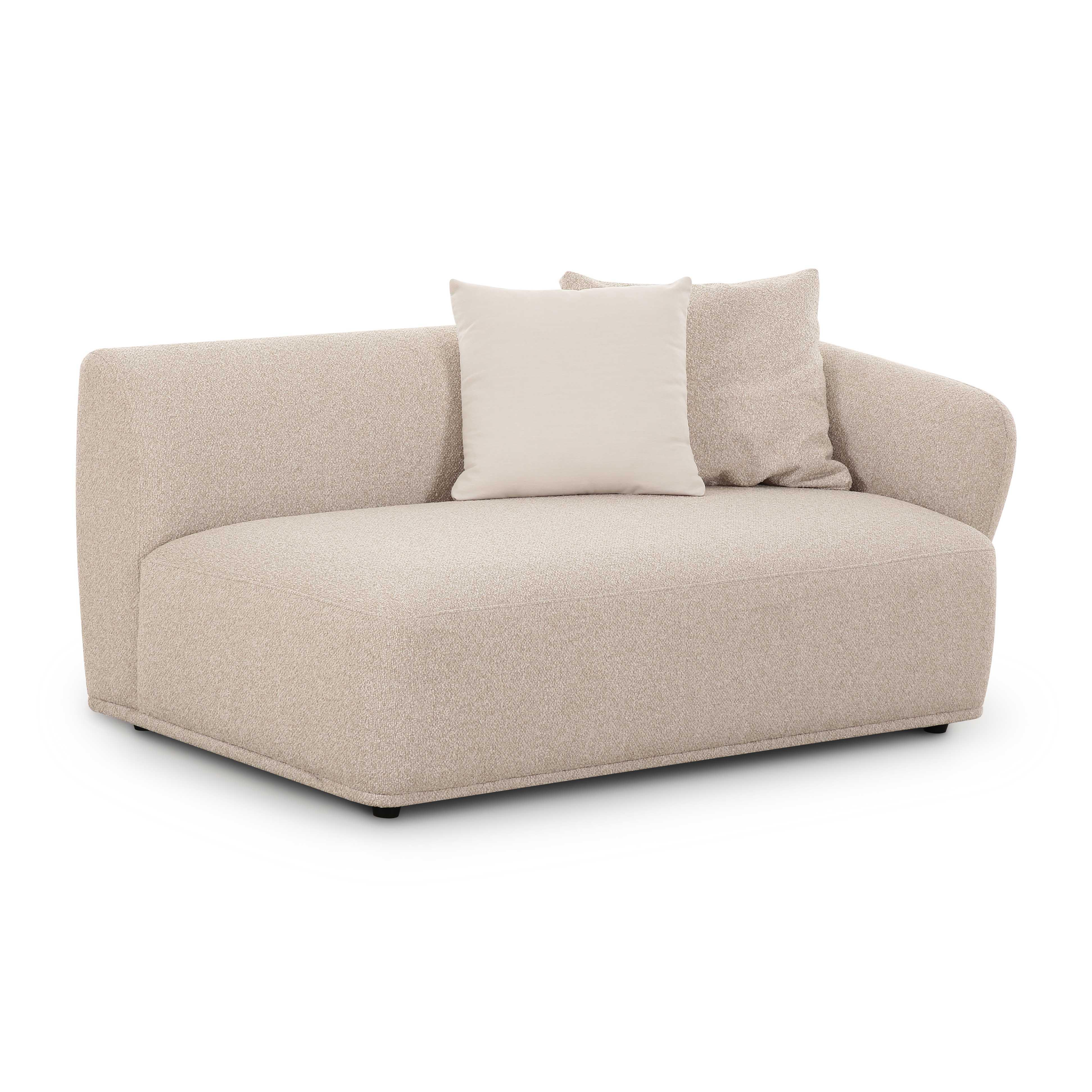 Sylvie 59" Cream Performance Boucle Arm Loveseat