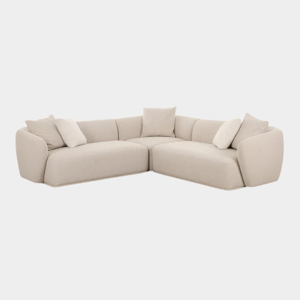 Sylvie Cream Boucle 3-Piece Sectional