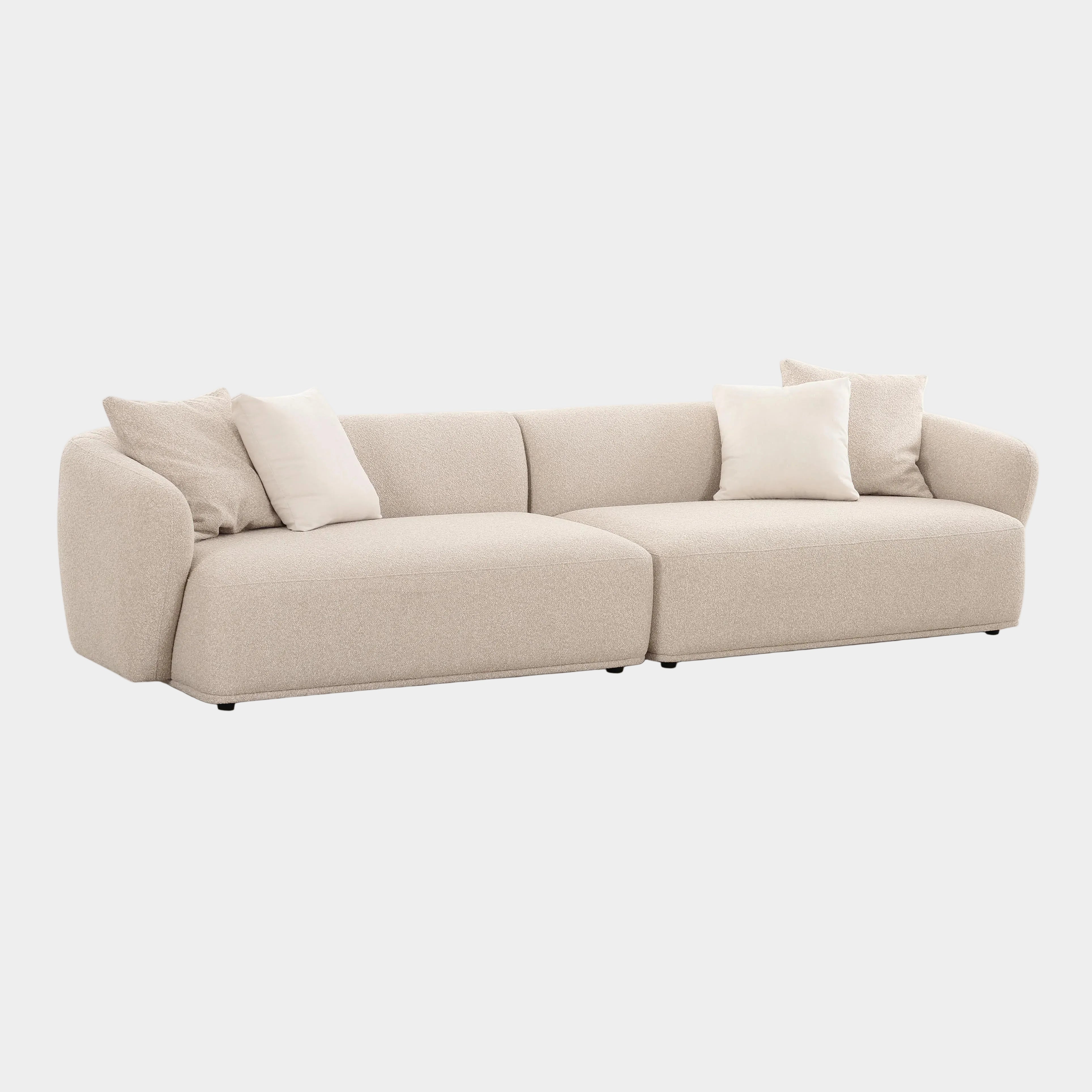 Sylvie 118" Cream Performance Boucle Sofa