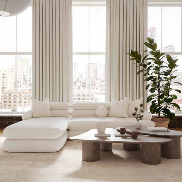 Lulu Cream Bucle Modular Sectional