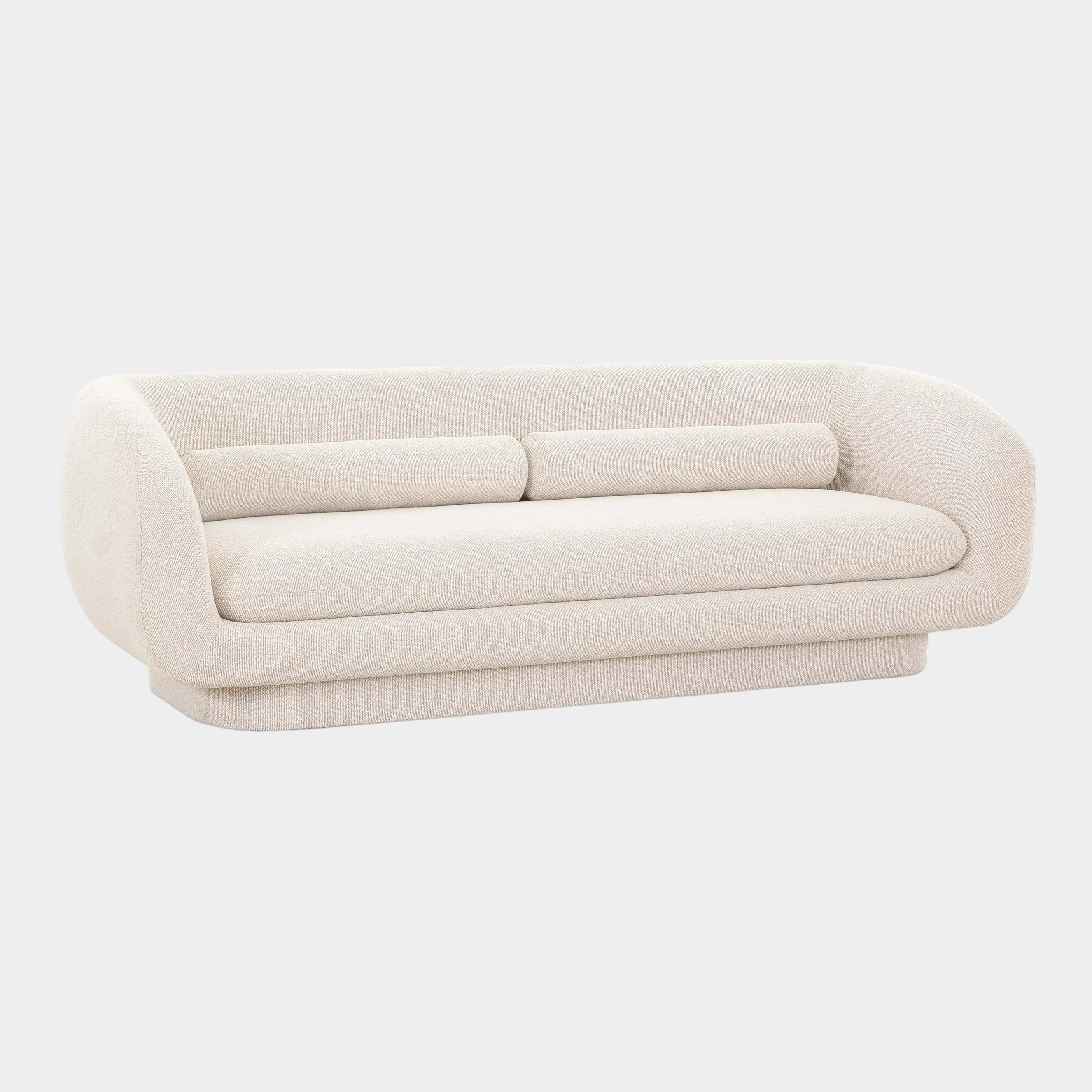 Simone 96" Cream Performance Boucle Sofa
