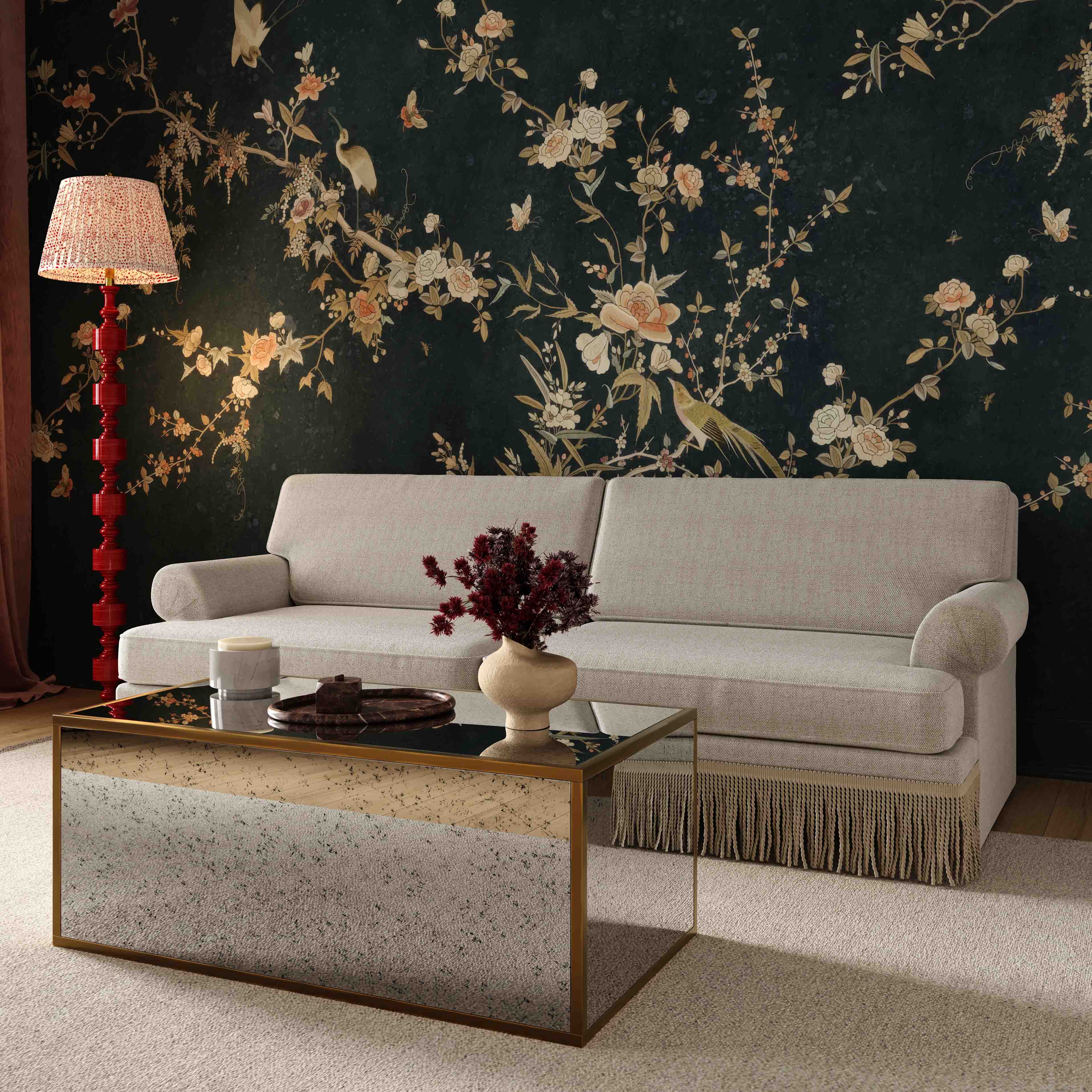 Yvette 92" Warm Grey Performance Boucle Sofa