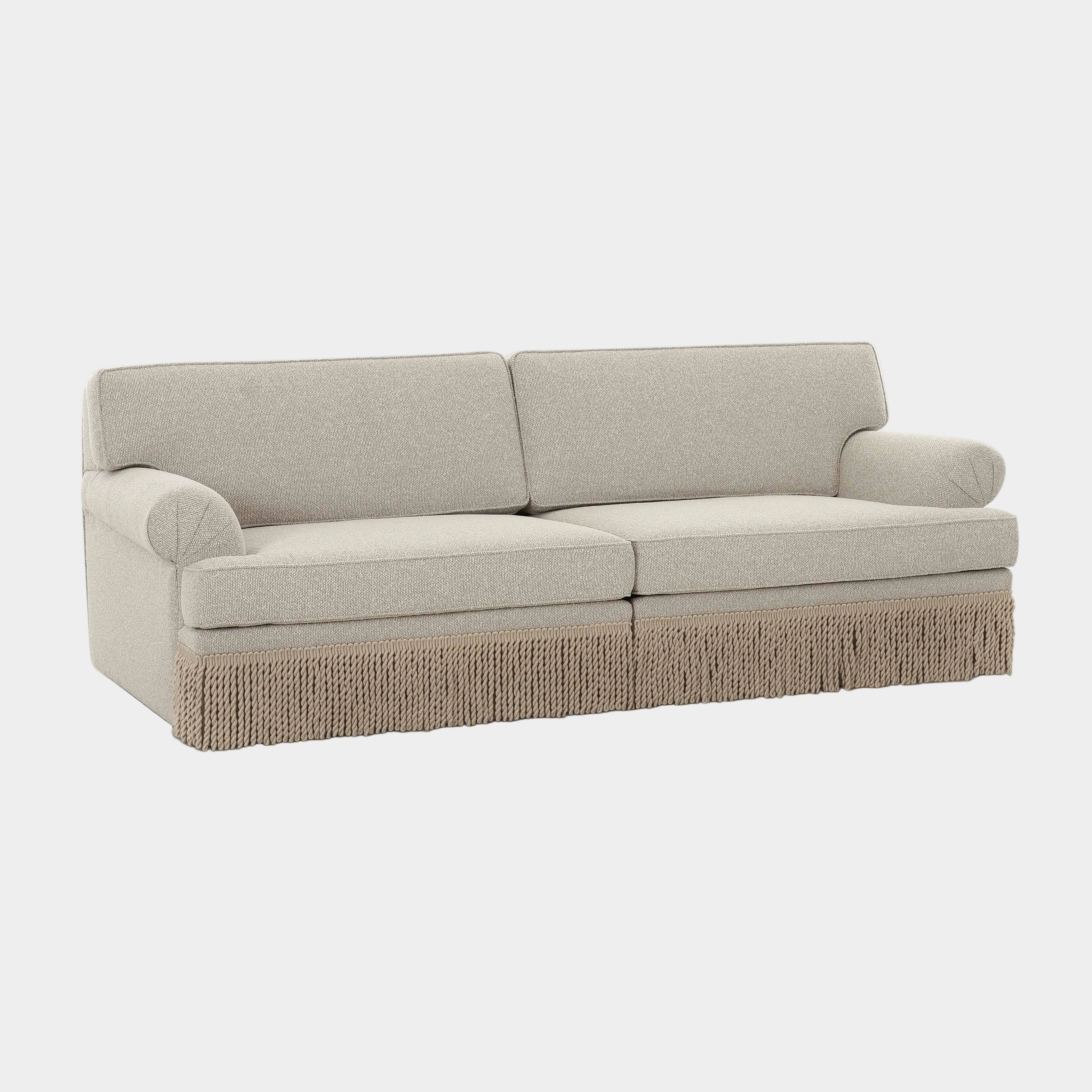 Yvette 92" Warm Grey Performance Boucle Sofa