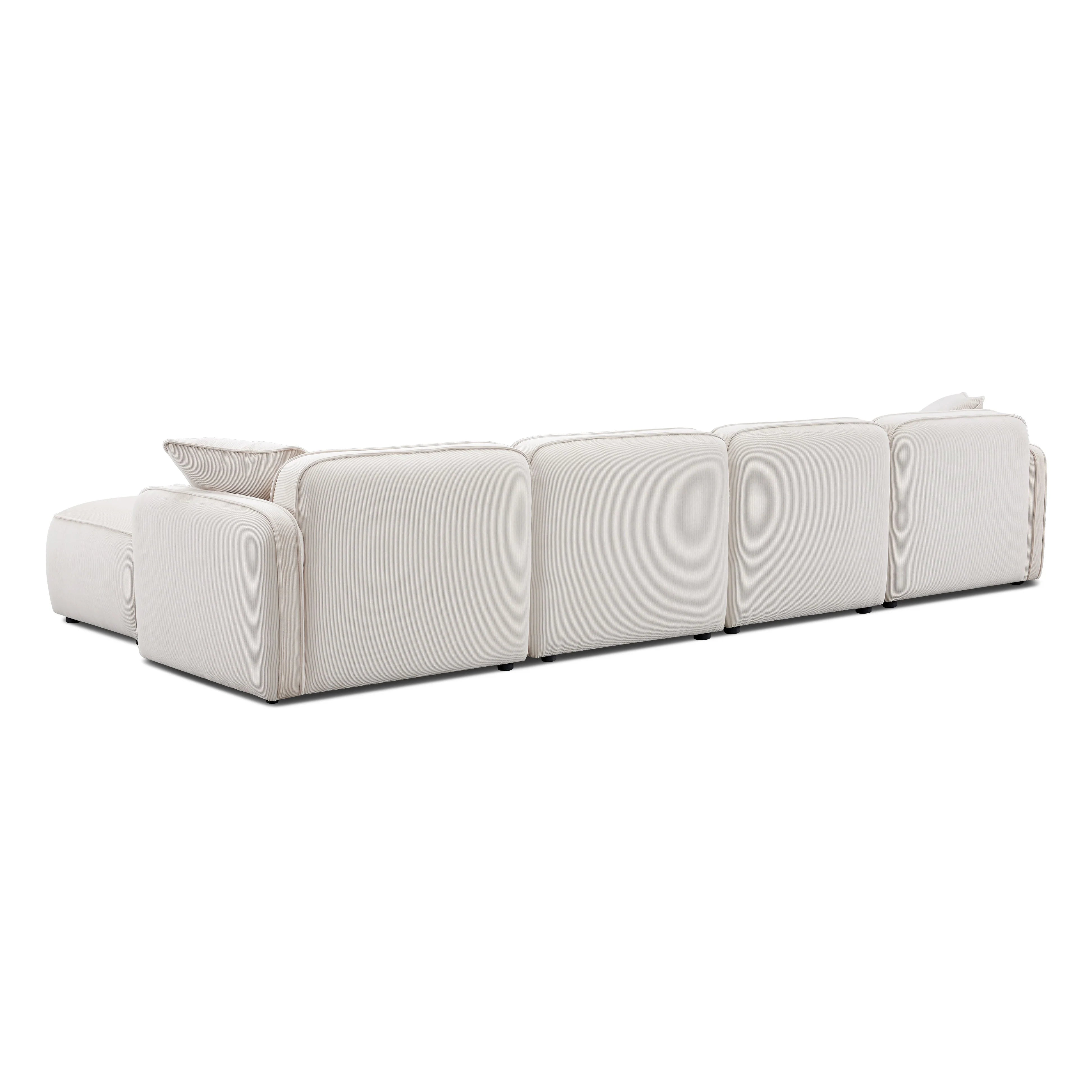 Travie 6-Piece Performance Corduroy Velvet Modular U-Sectional
