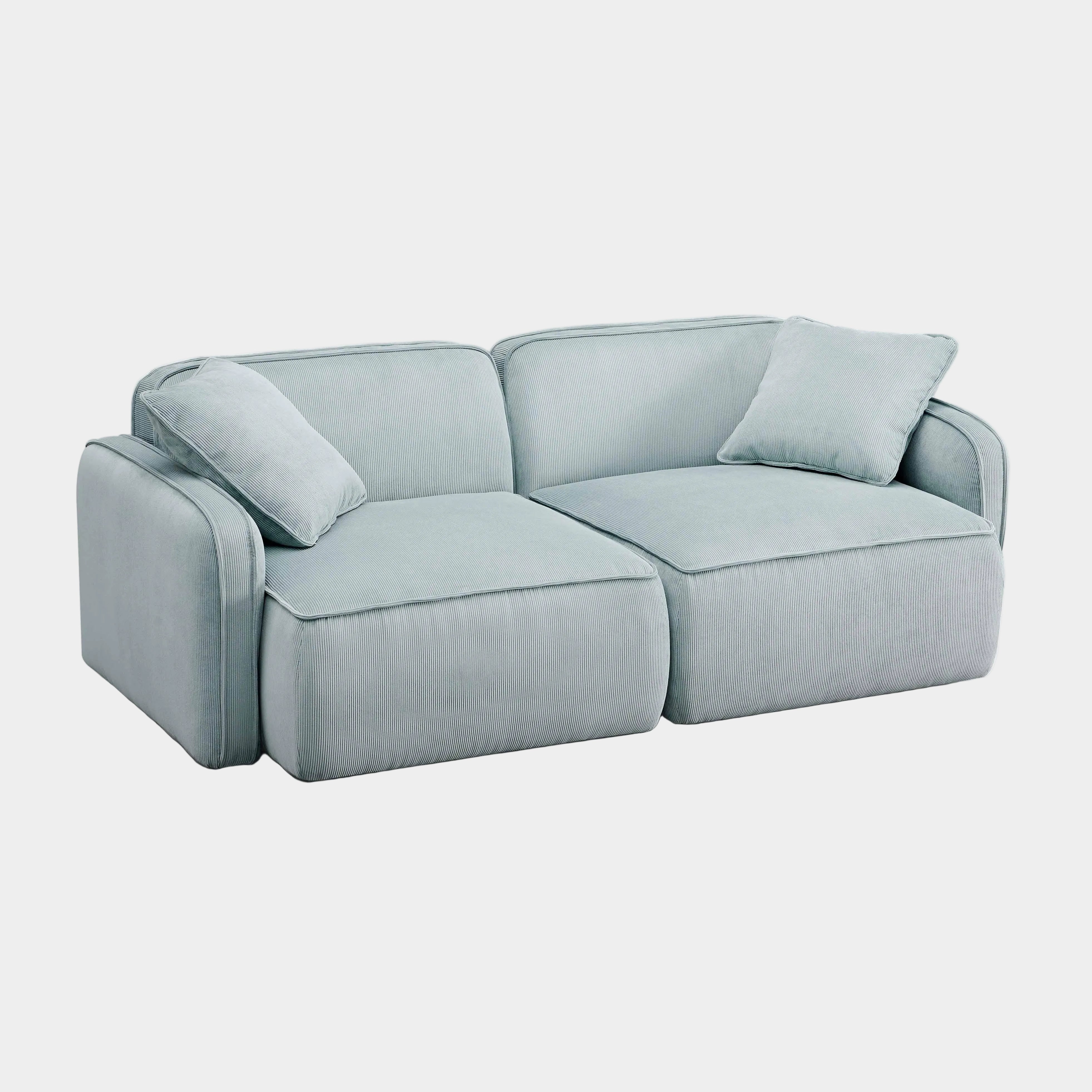 Travie 78" Performance Corduroy Velvet Modular Loveseat