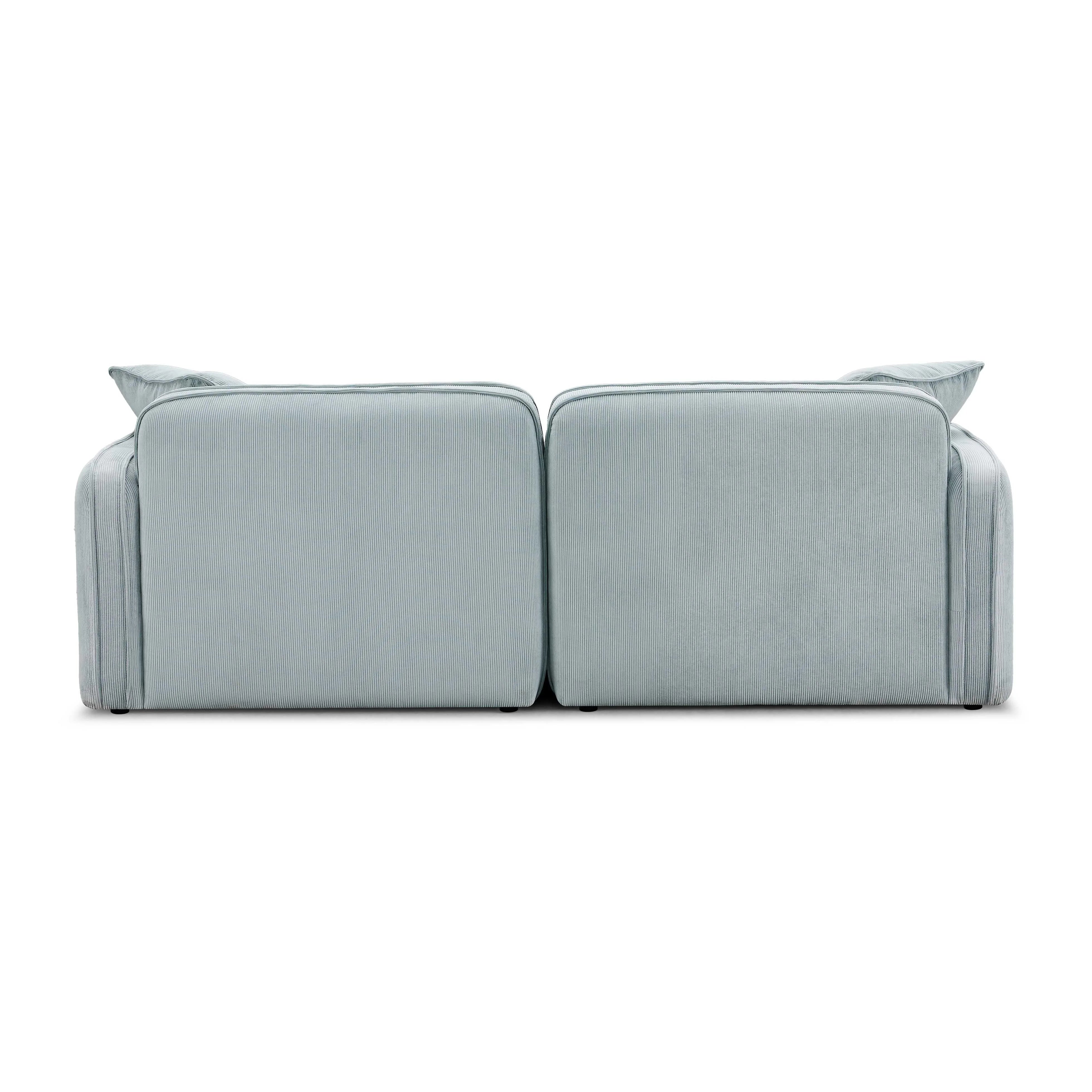 Travie 78" Performance Corduroy Velvet Modular Loveseat