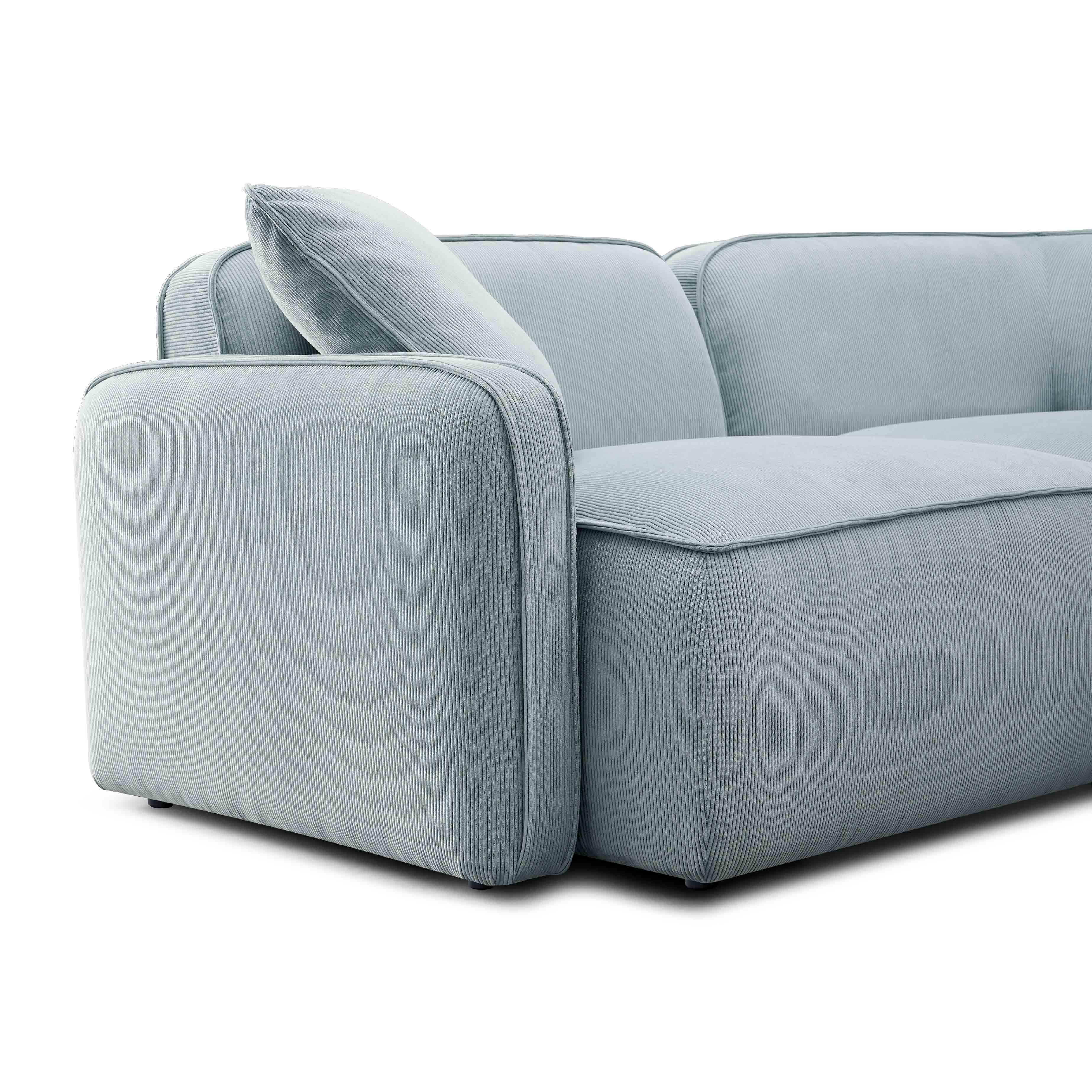 Travie 78" Performance Corduroy Velvet Modular Loveseat
