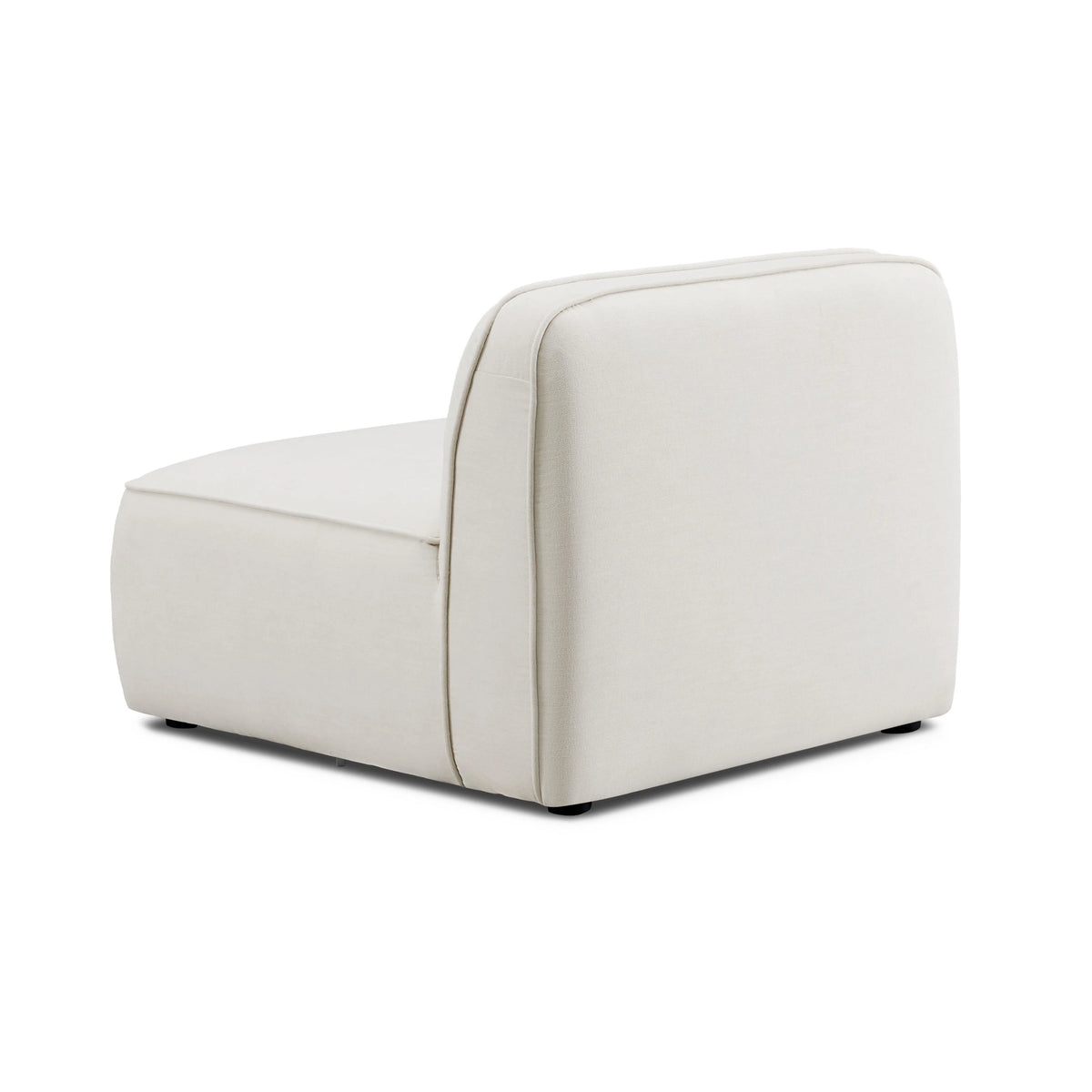 Travie Sand Upcycled Performance Linen Armless Chair