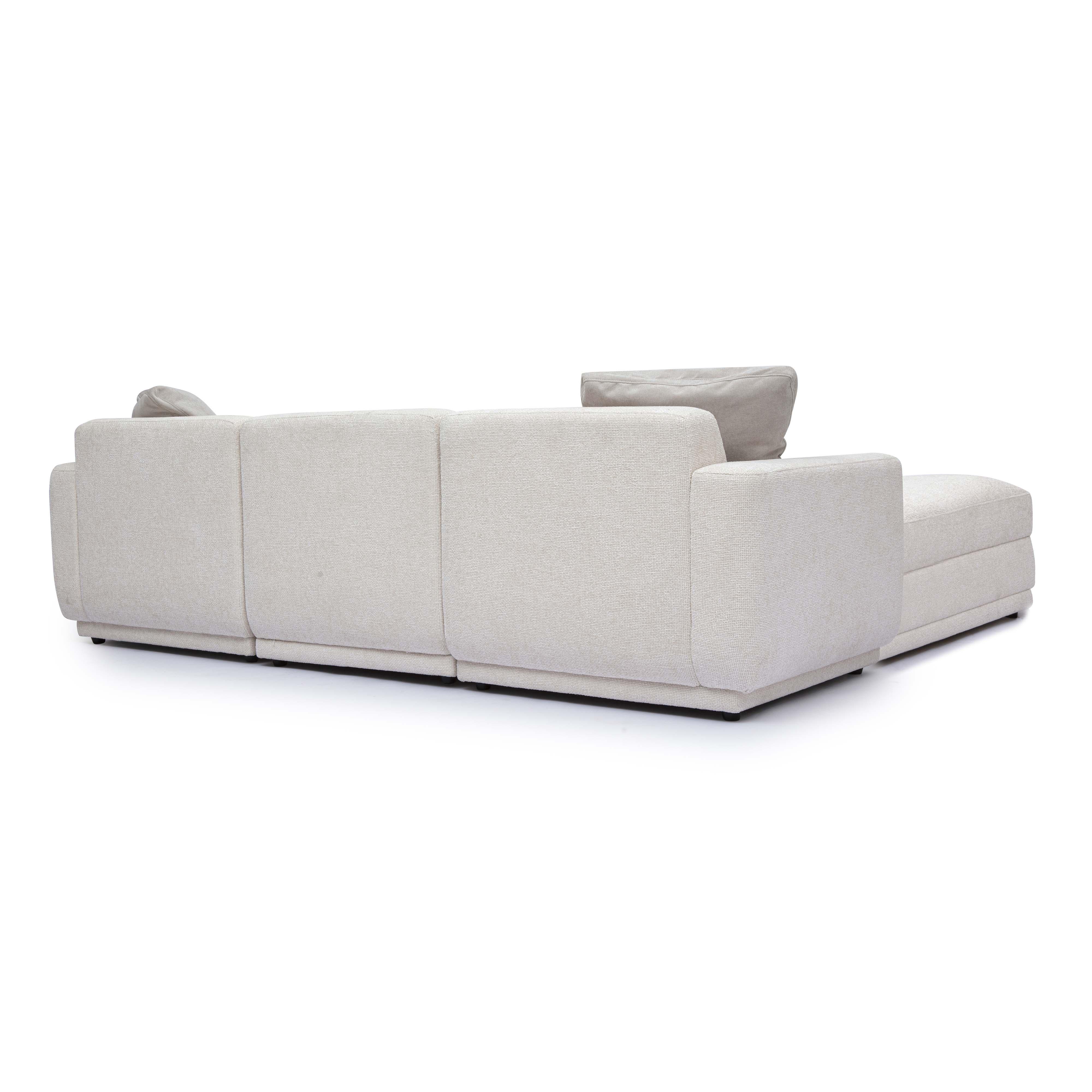 Perry 4-Piece Cream Performance Chenille Modular Sectional