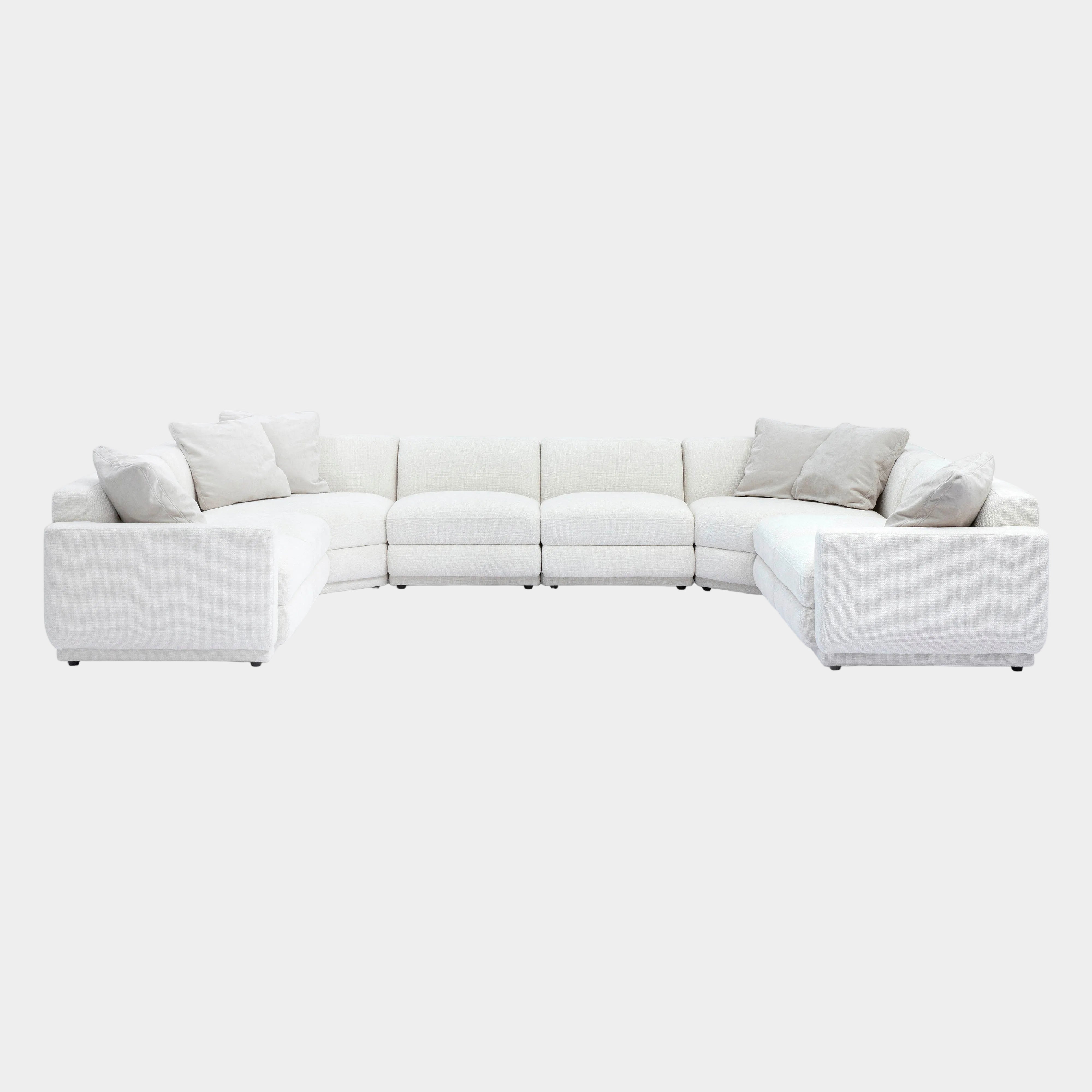 Perry 8-Piece Cream Performance Chenille Modular Large U-Sectional