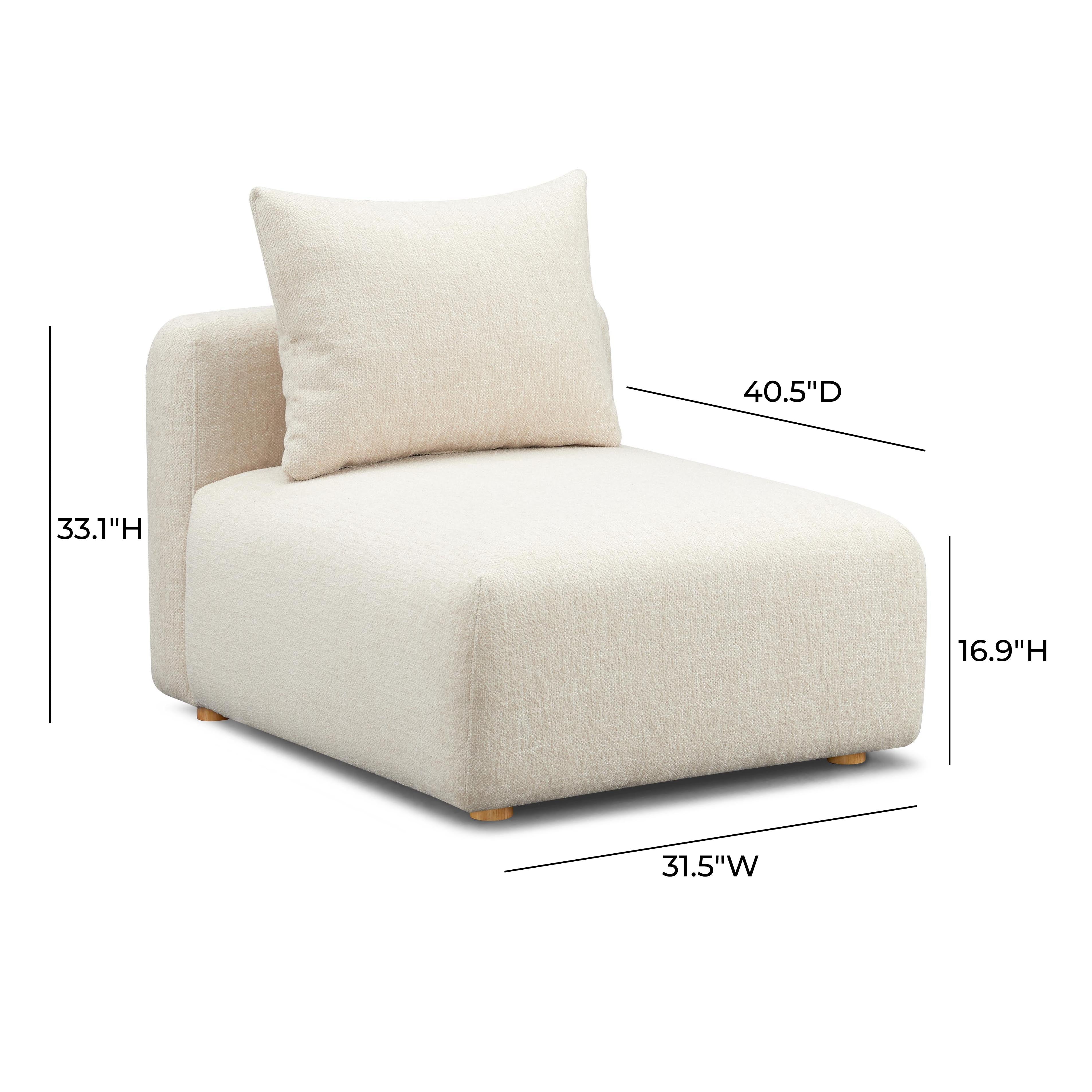 Hangover Contract-Grade Textured Fabric Modular Armless Chair