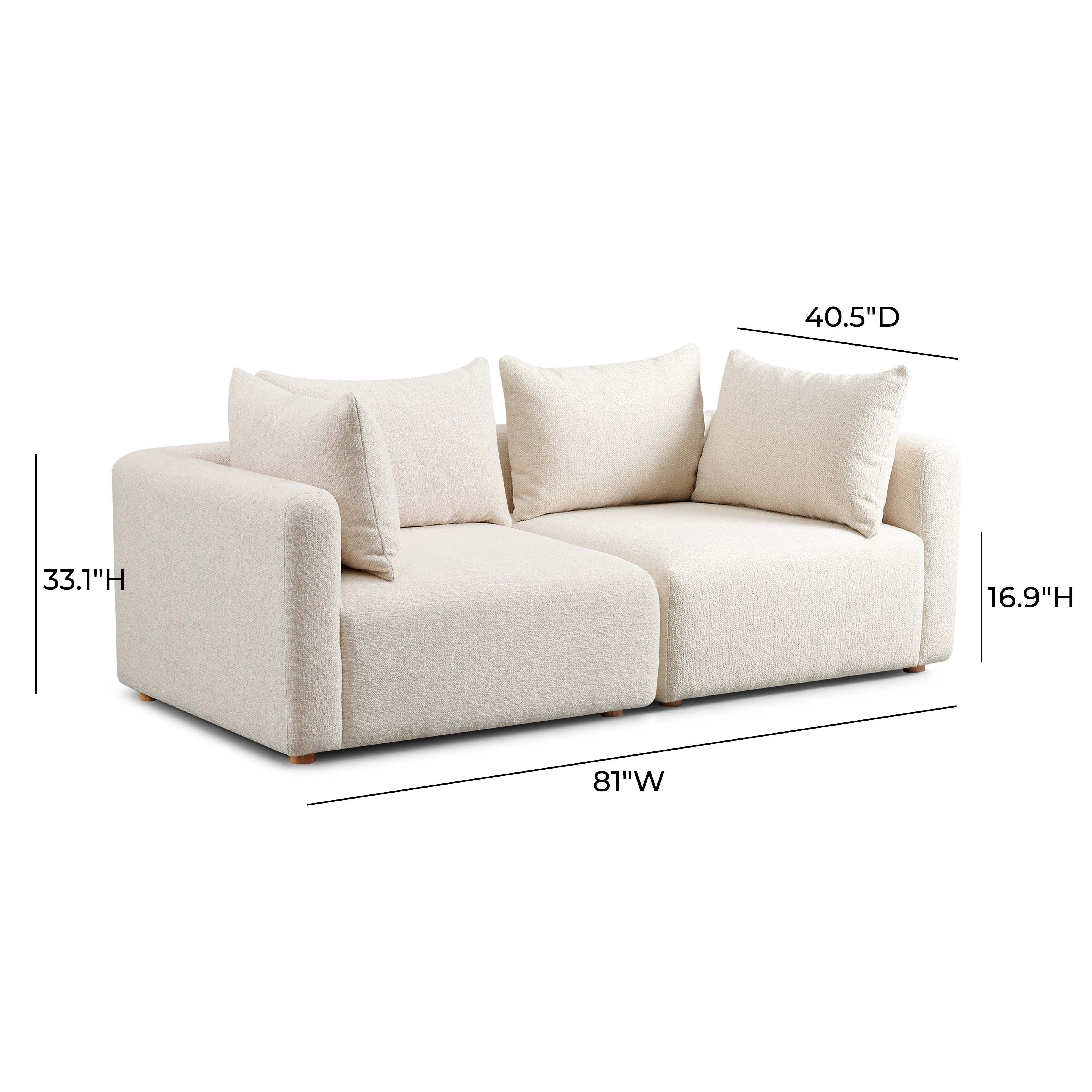 Hangover 81" Contract-Grade Textured Fabric Loveseat