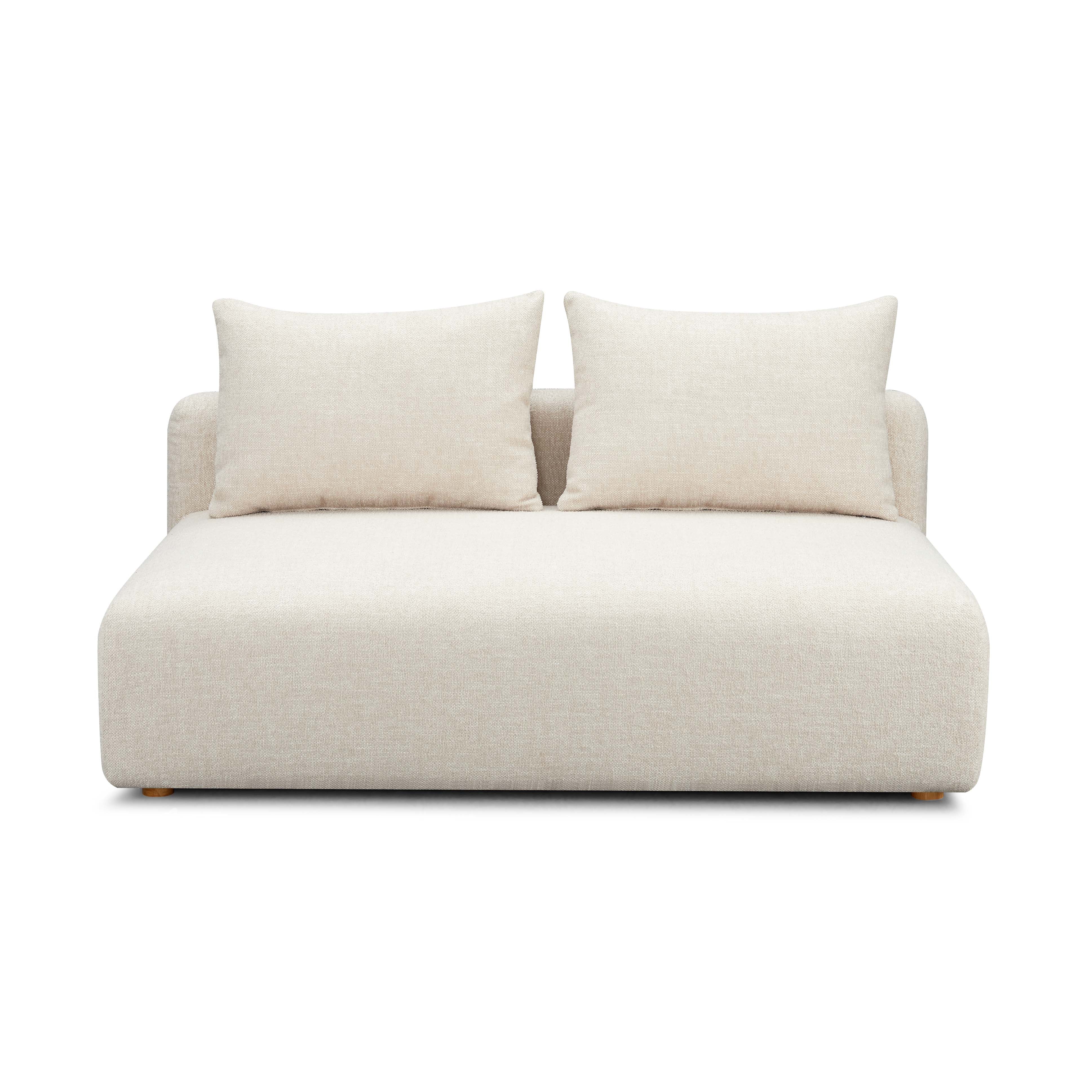 Hangover 64" Contract-Grade Textured Fabric Modular Loveseat