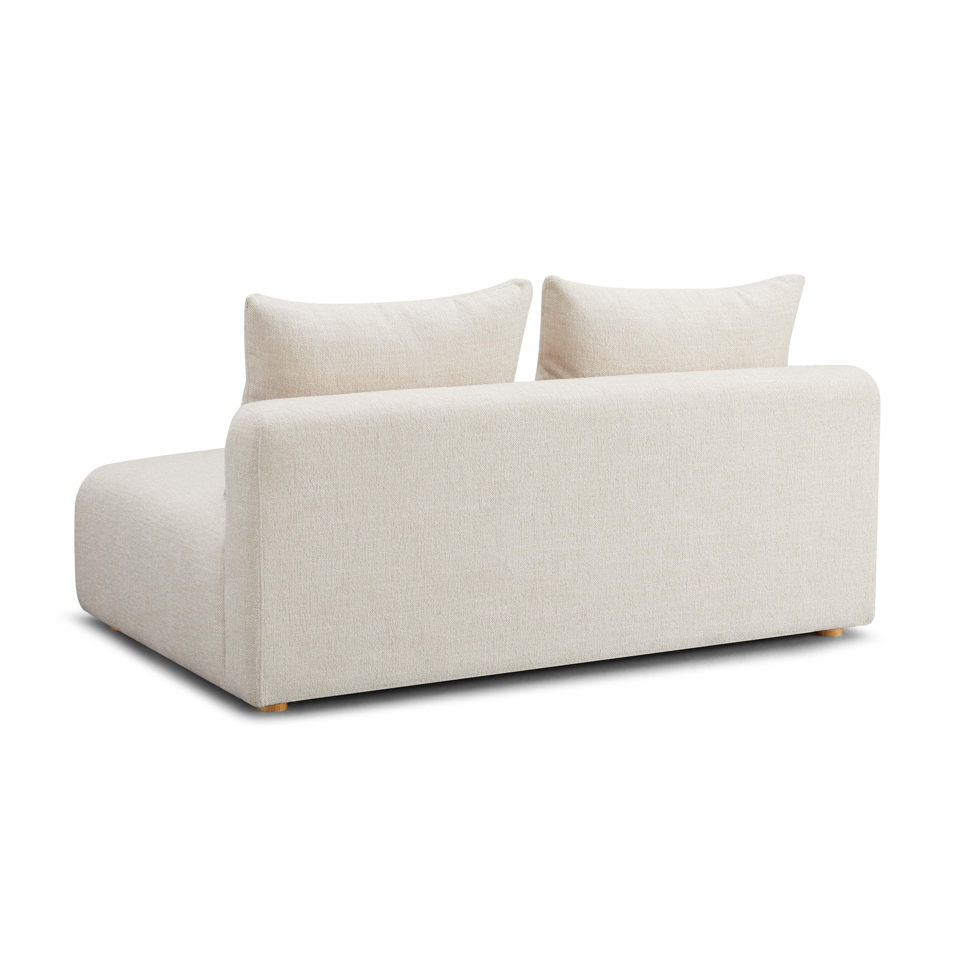 Hangover 64" Contract-Grade Textured Fabric Modular Loveseat