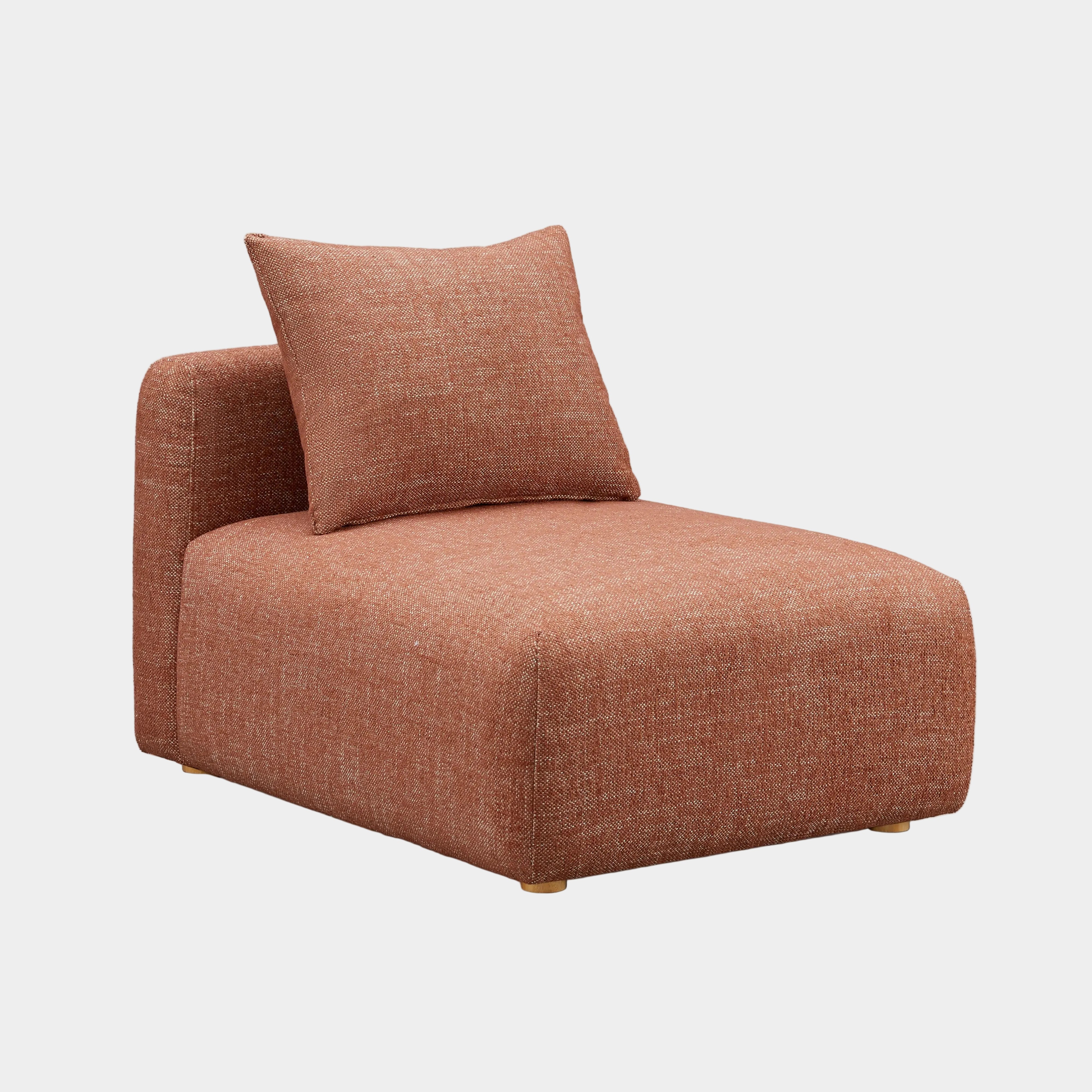 Hangover Contract-Grade Textured Fabric Modular Armless Chair