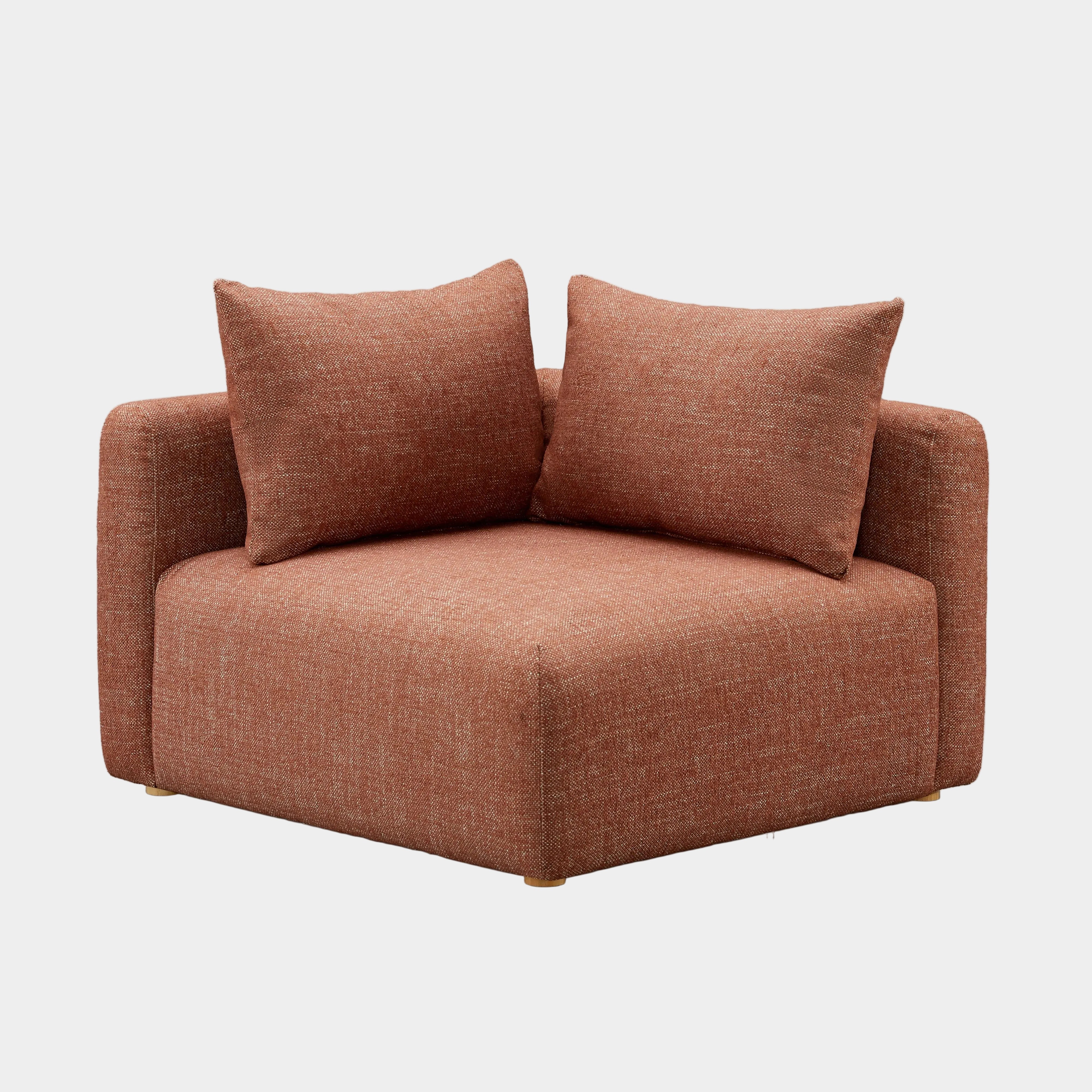 Hangover Contract-Grade Textured Fabric Modular Corner Chair