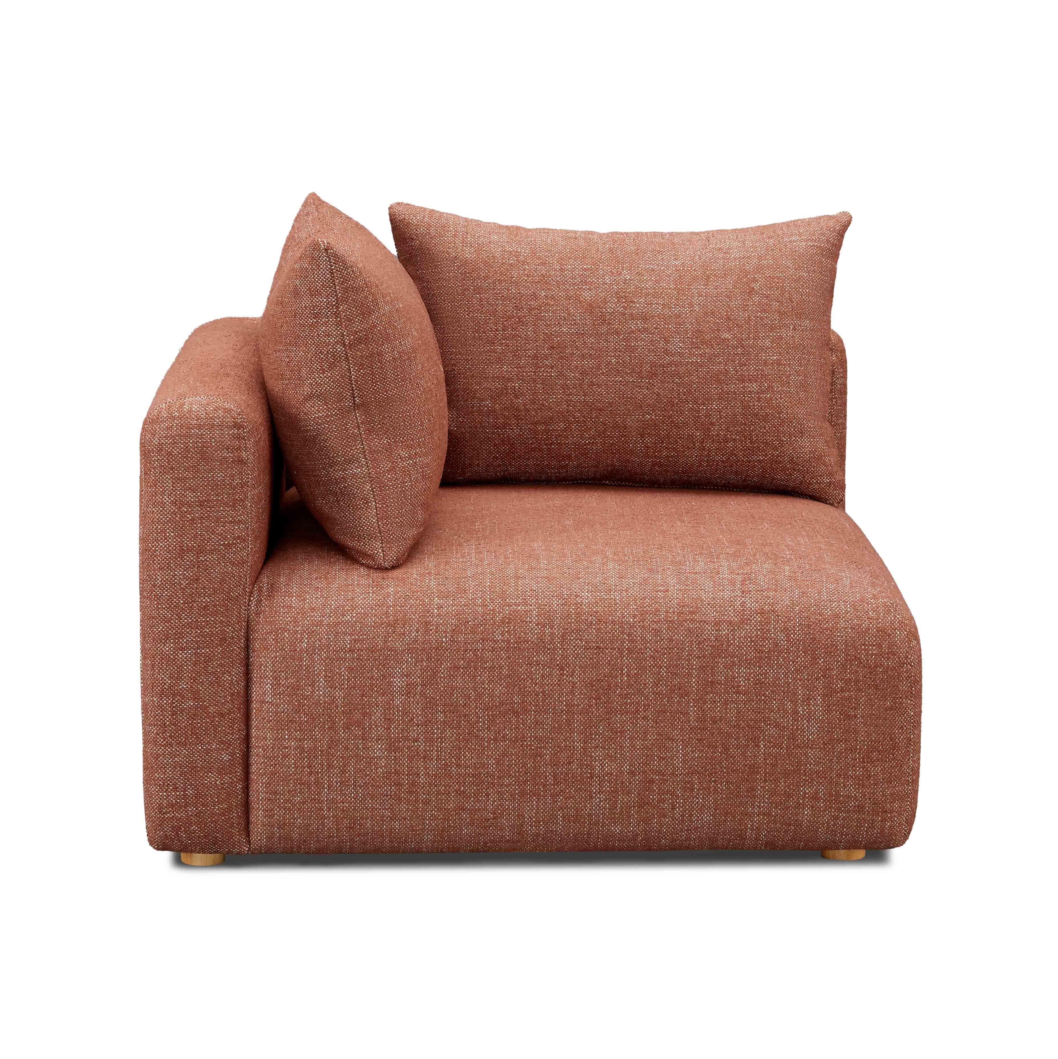 Hangover Contract-Grade Textured Fabric Modular Corner Chair