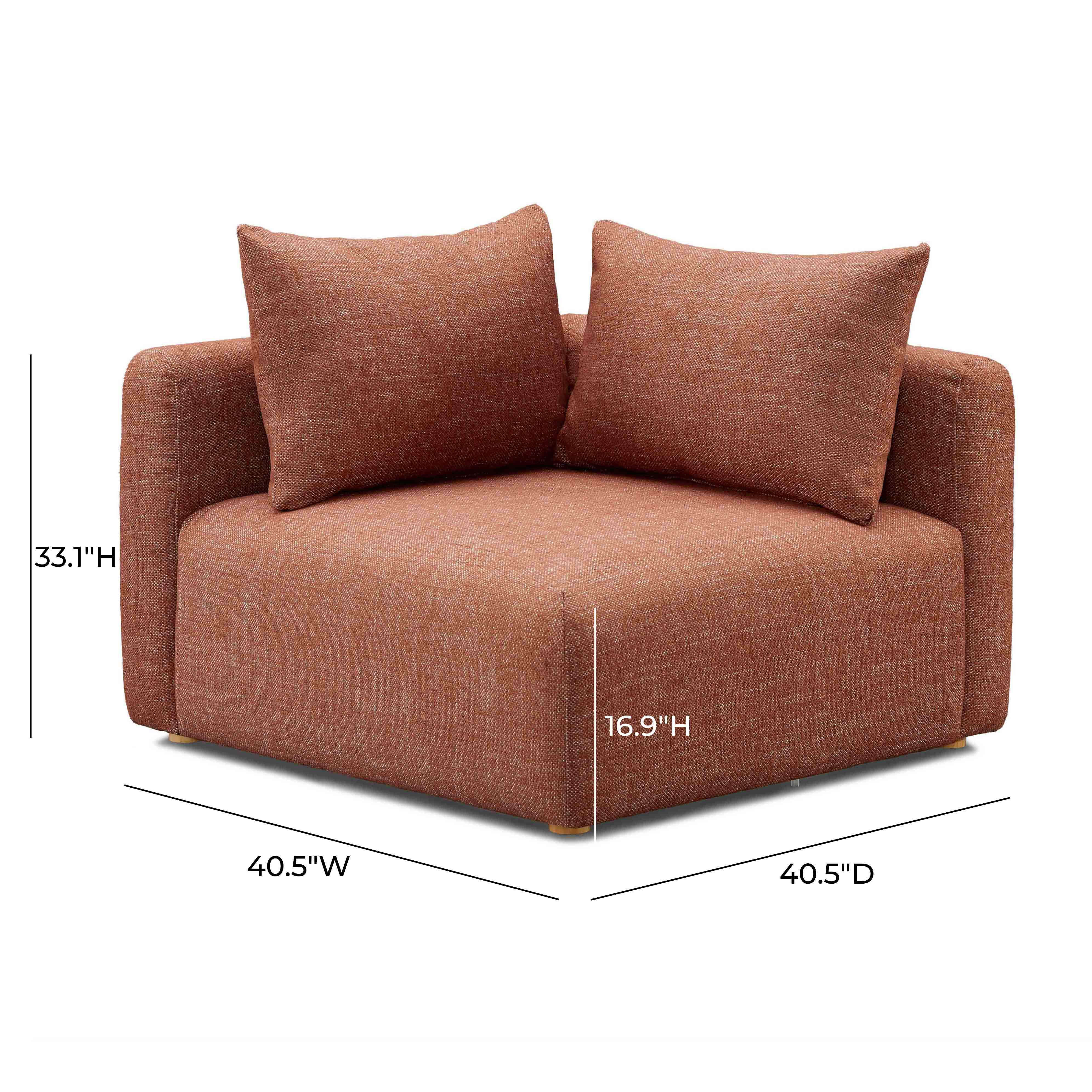 Hangover Contract-Grade Textured Fabric Modular Corner Chair