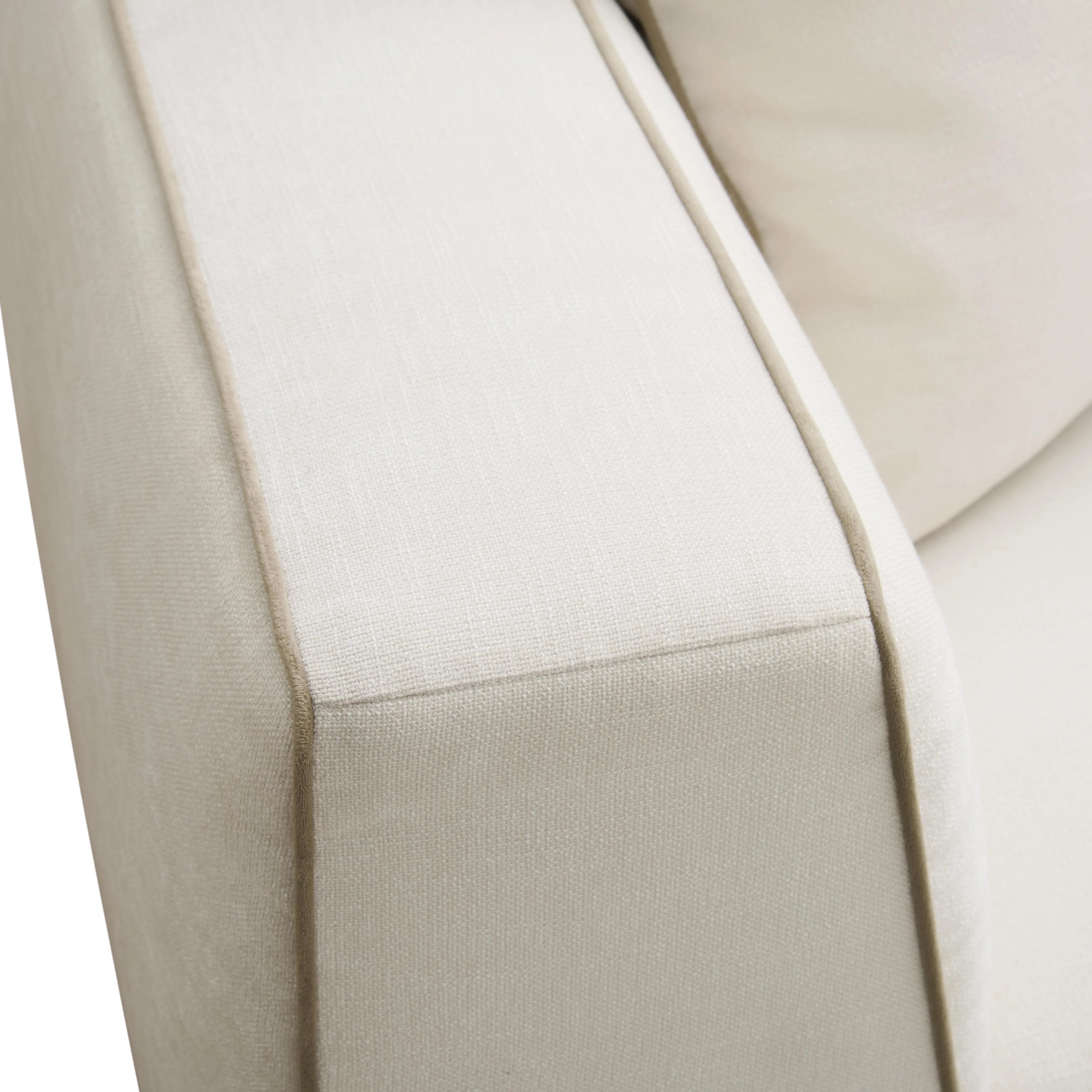 Tristine 96" Cream Contract-Grade Linen Sofa
