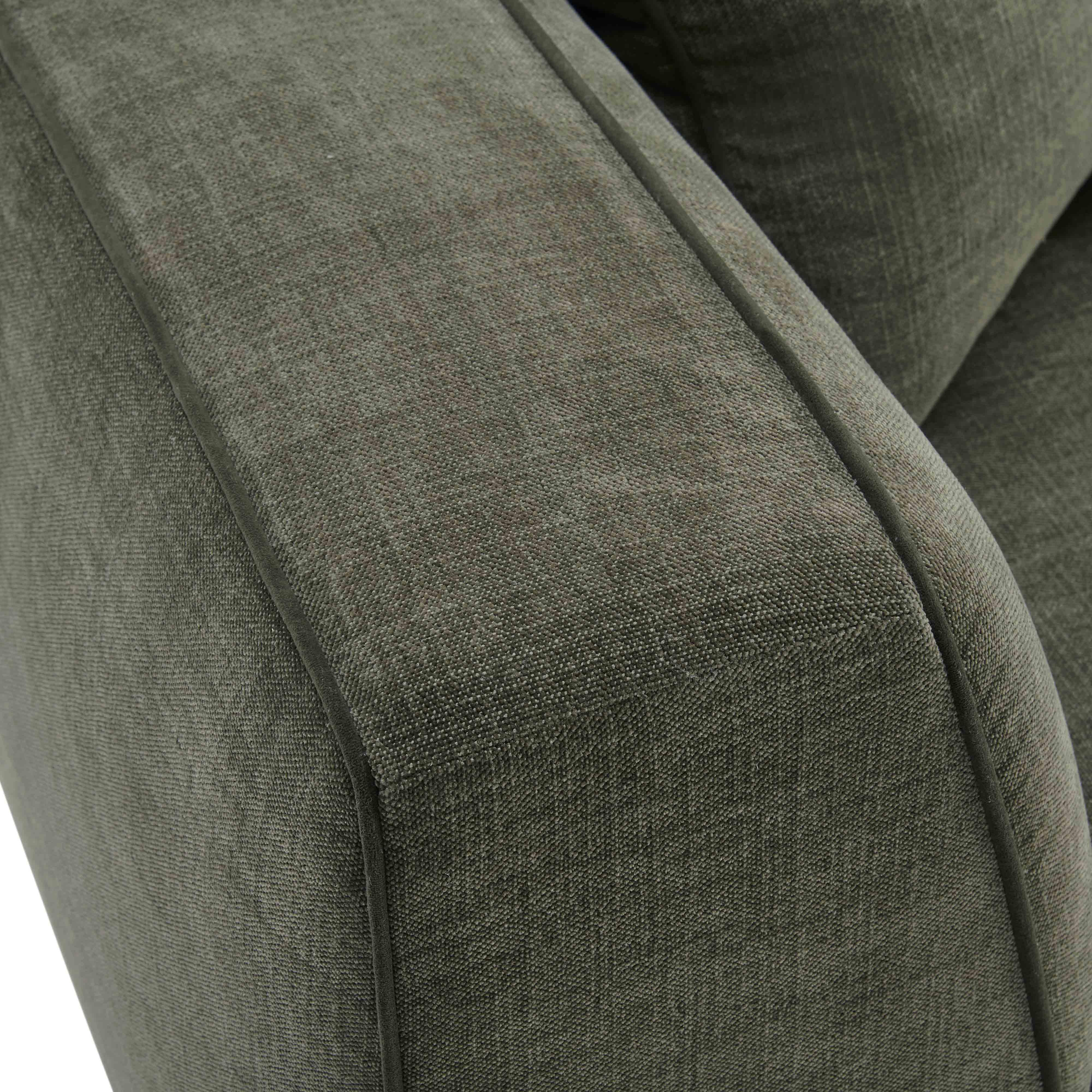 Tristine 96" Olive Green Upcycled Performance Basketweave Sofa