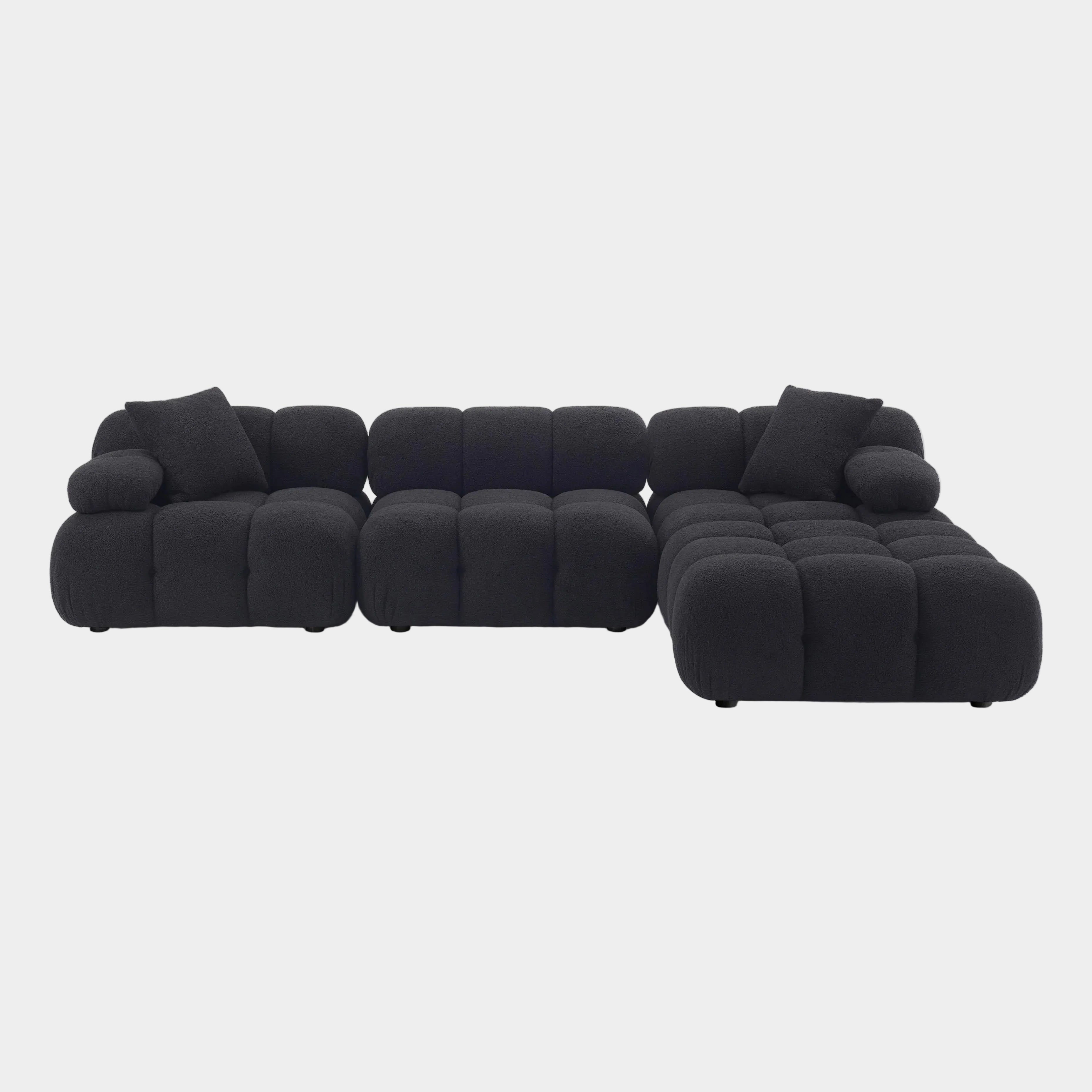 Calliope 4-Piece Performance Vegan Shearling Modular Sectional