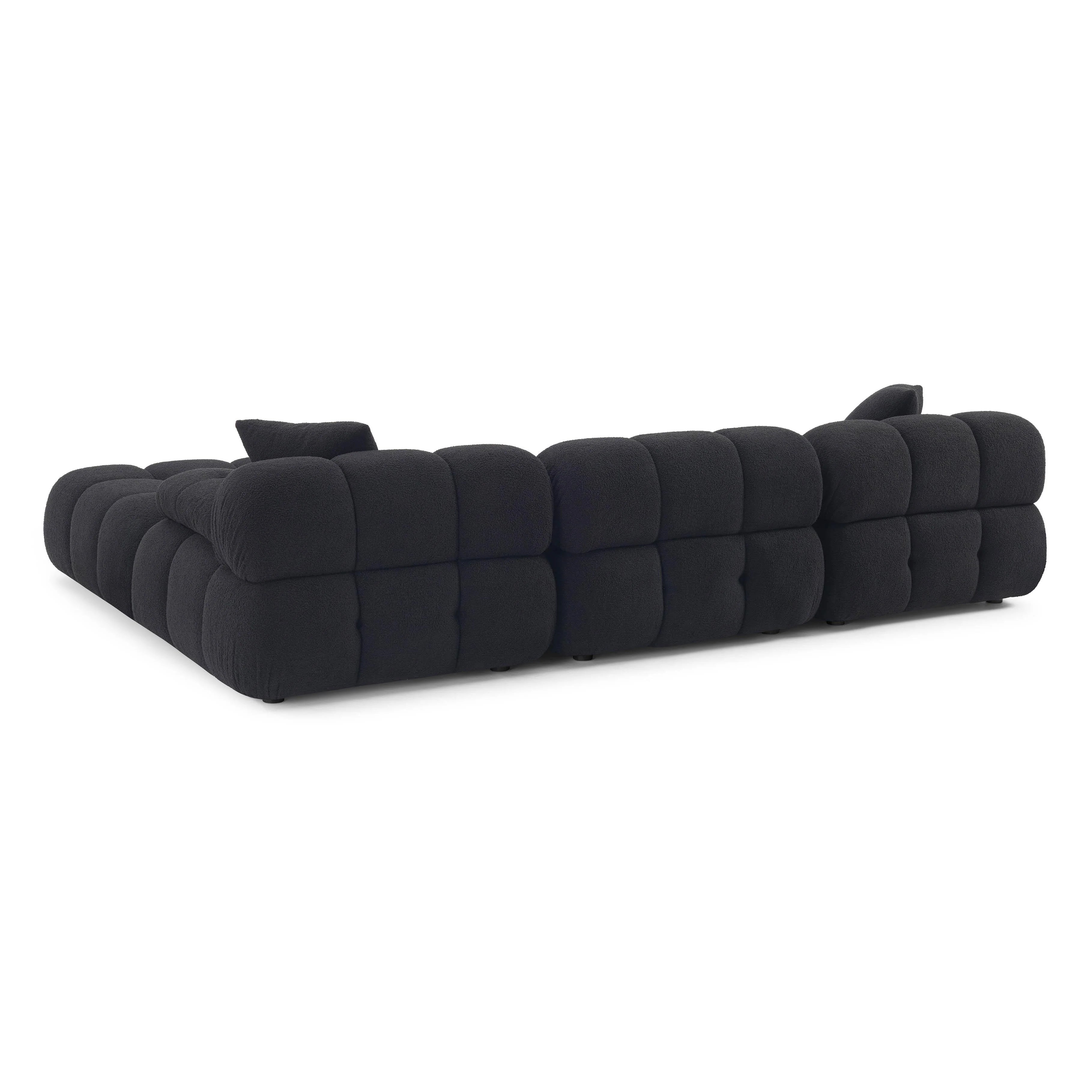 Calliope 4-Piece Performance Vegan Shearling Modular Sectional