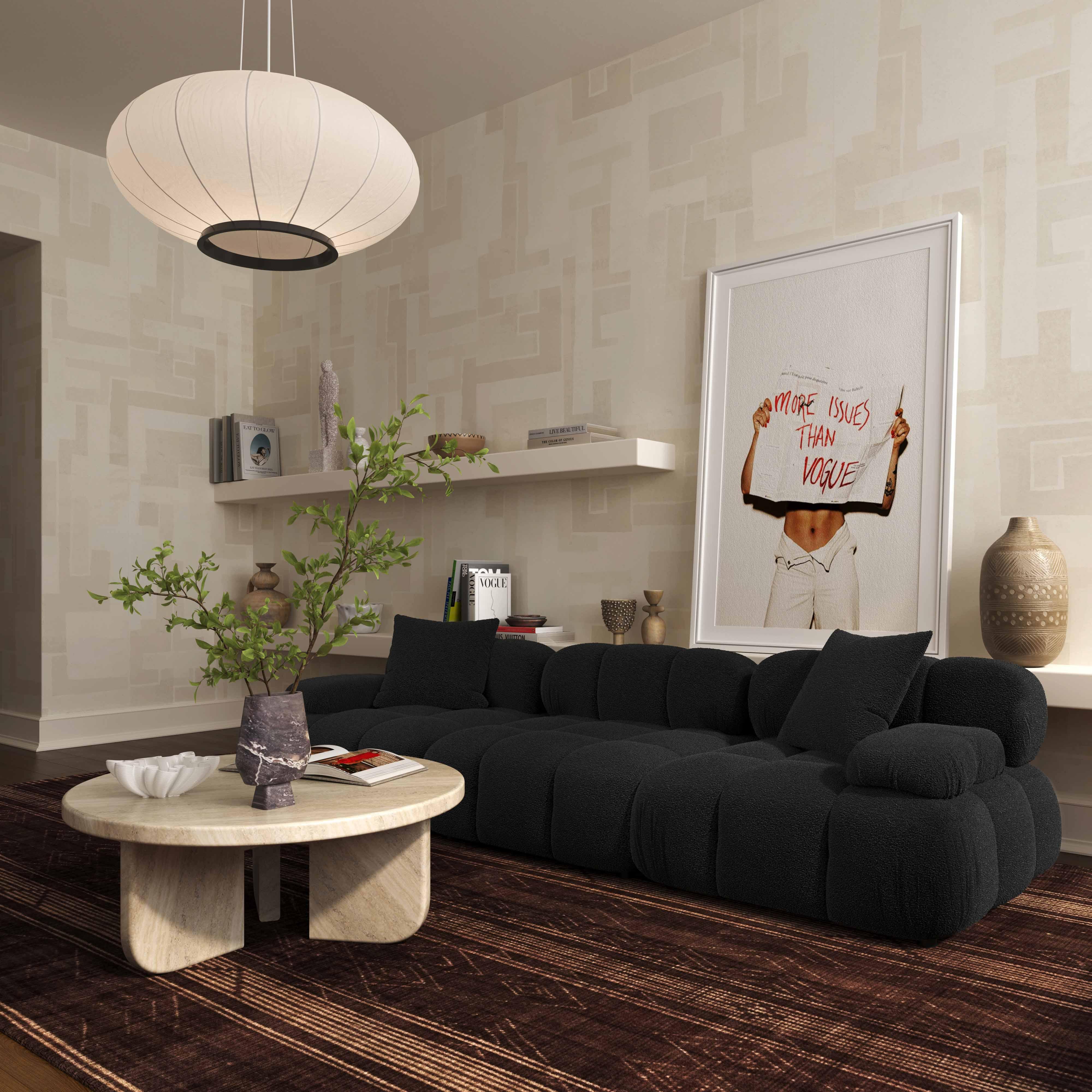 Calliope 79" Performance Vegan Shearling Modular Loveseat