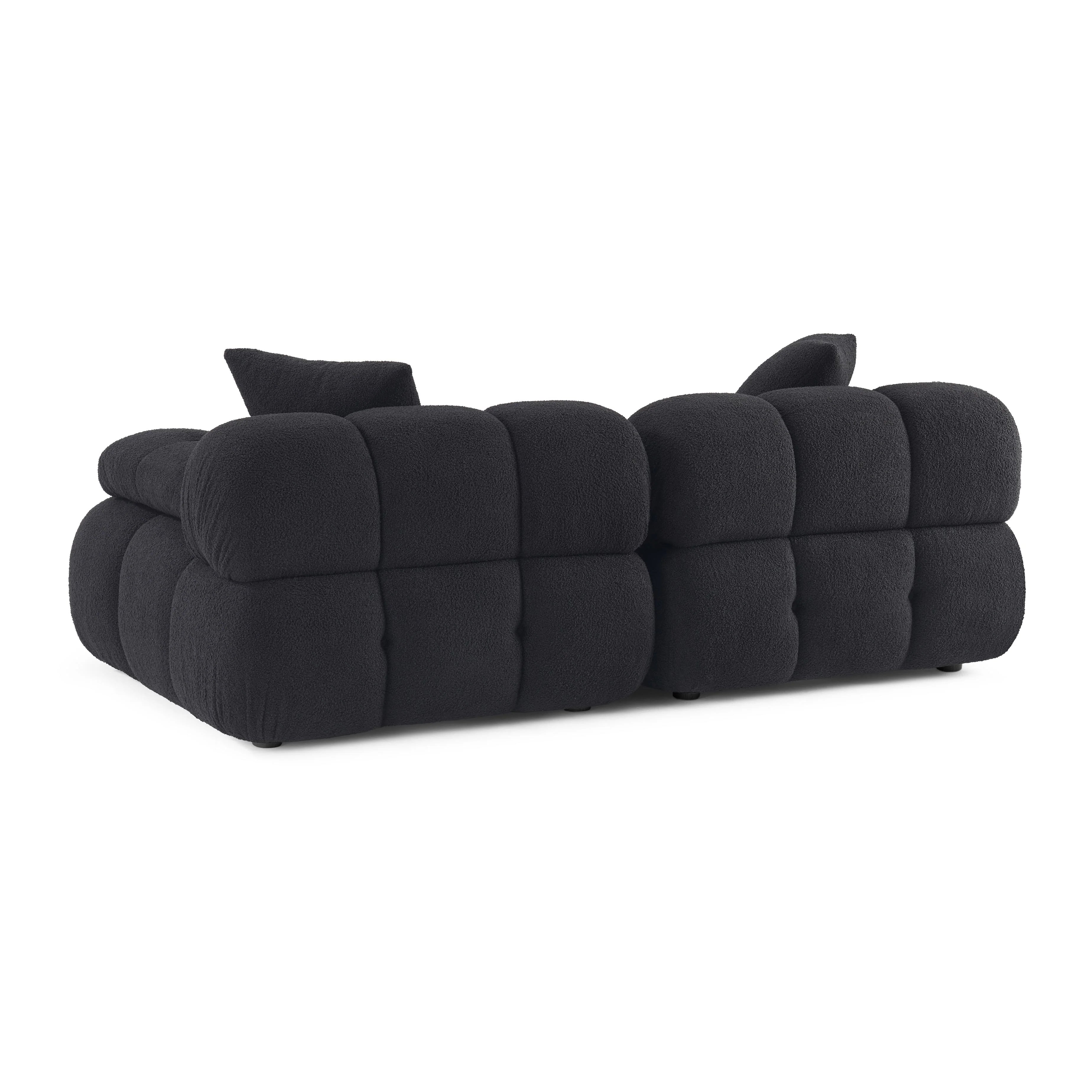 Calliope 79" Performance Vegan Shearling Modular Loveseat