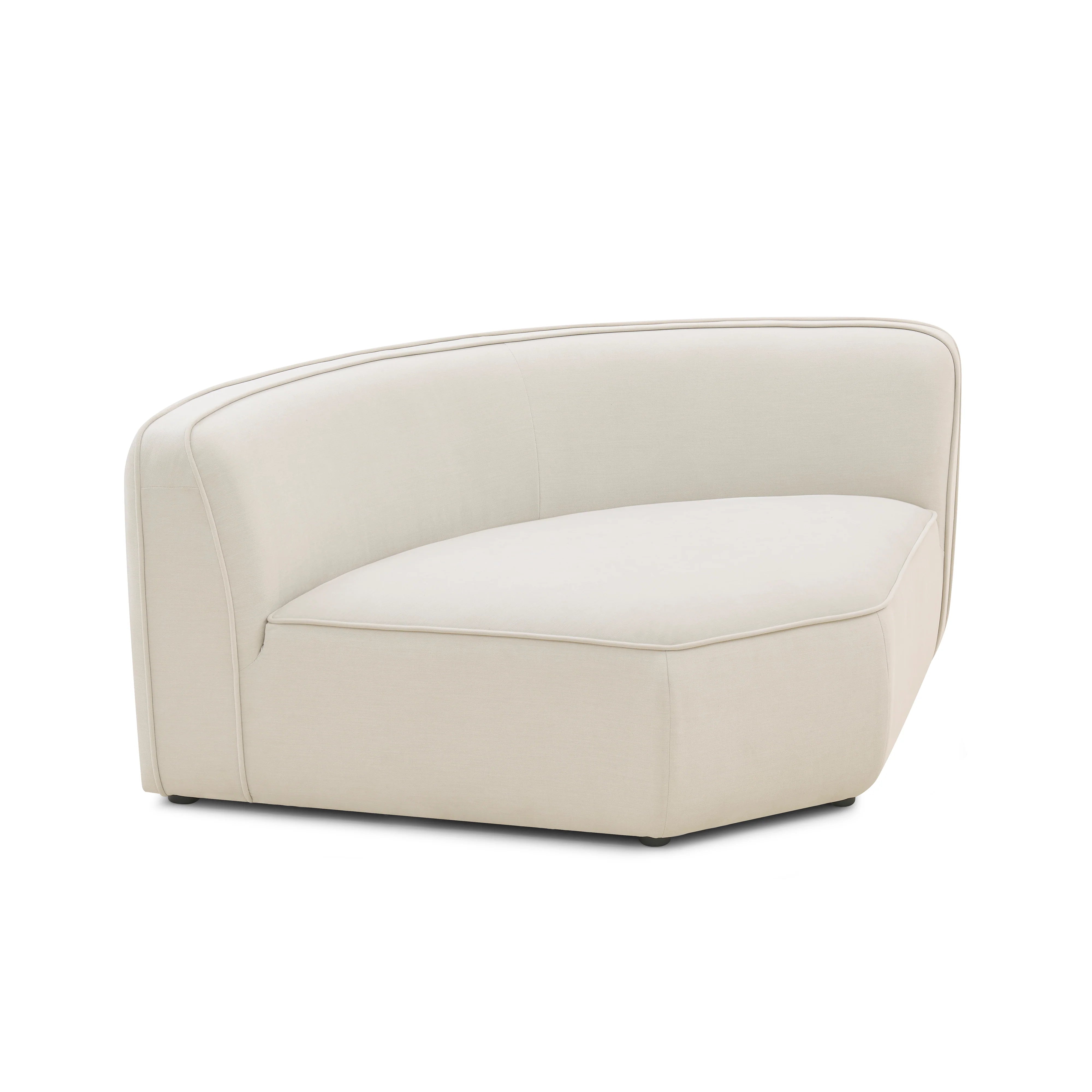 Travie Sand Upcycled Performance Linen Wedge Corner Chair