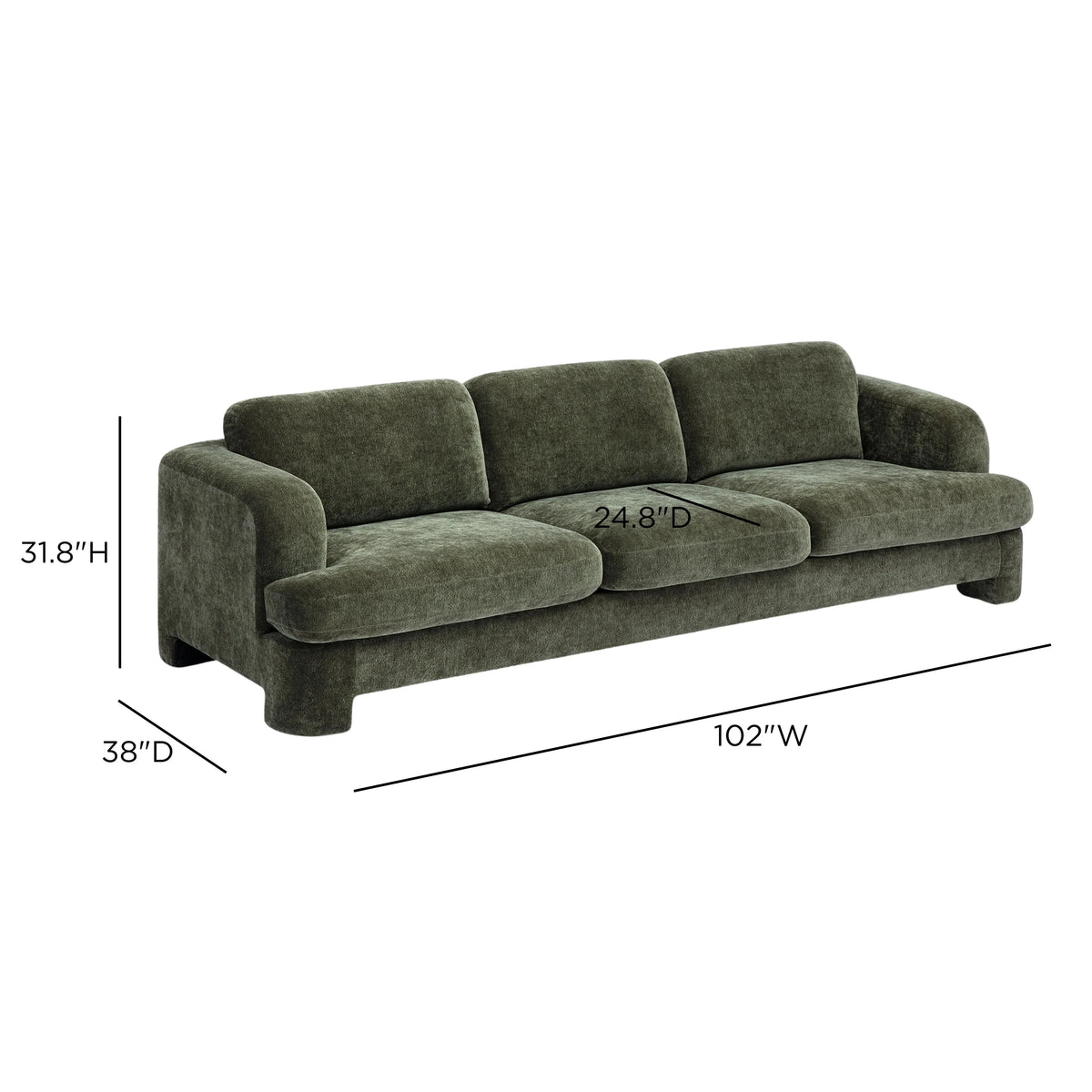Halsey 102" Textured Fabric Sofa