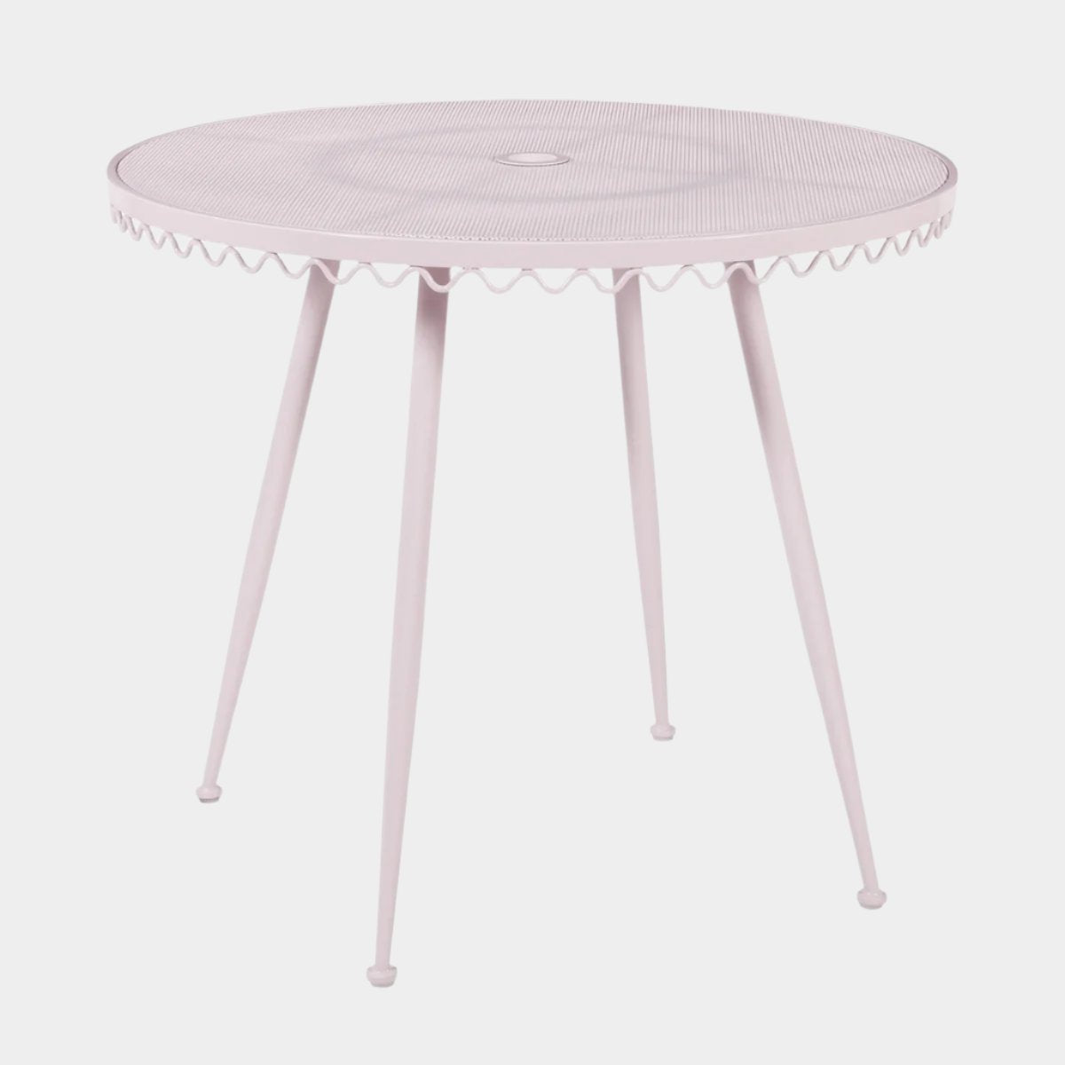Table de café d'extérieur en fer forgé rose Erica