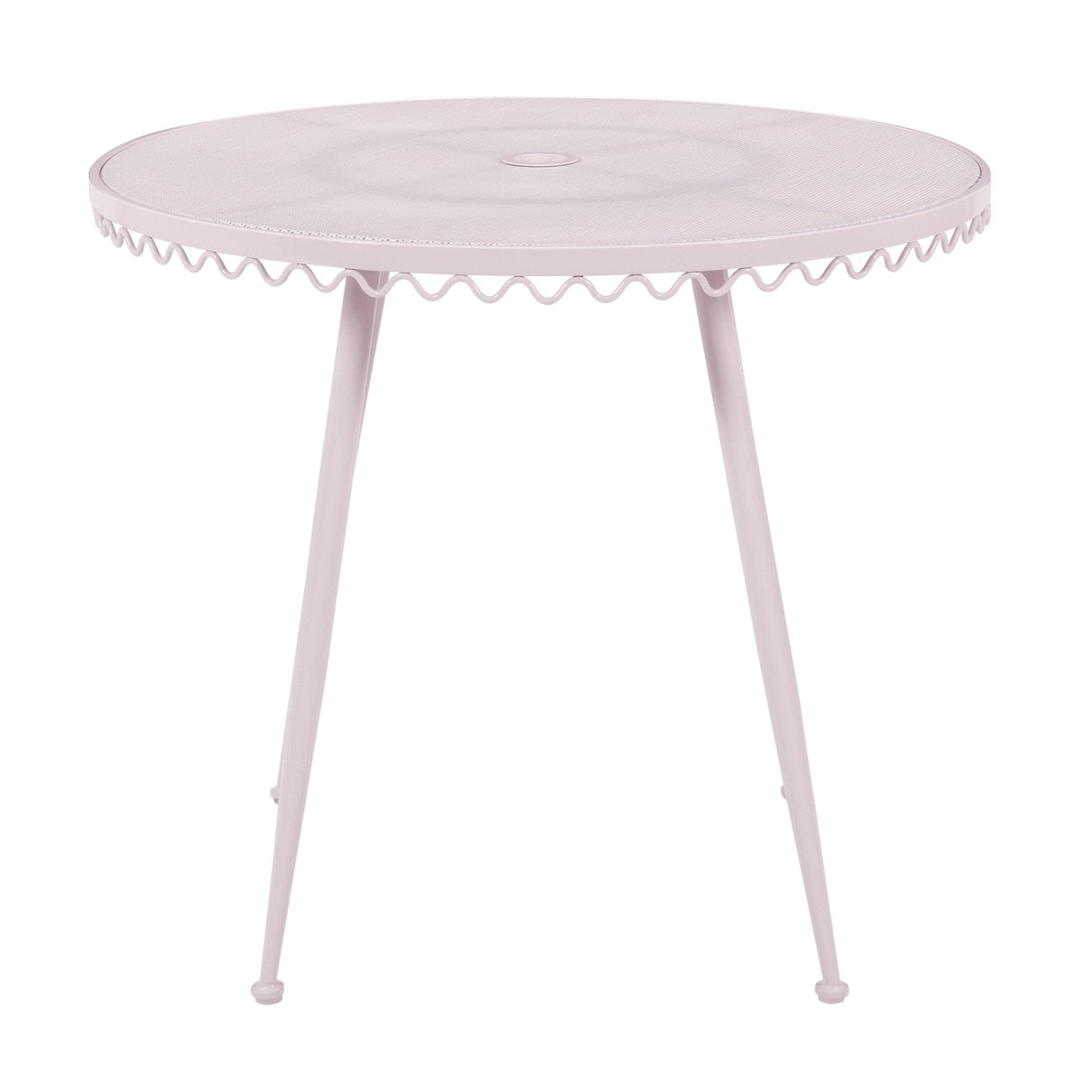 Table de café d'extérieur en fer forgé rose Erica