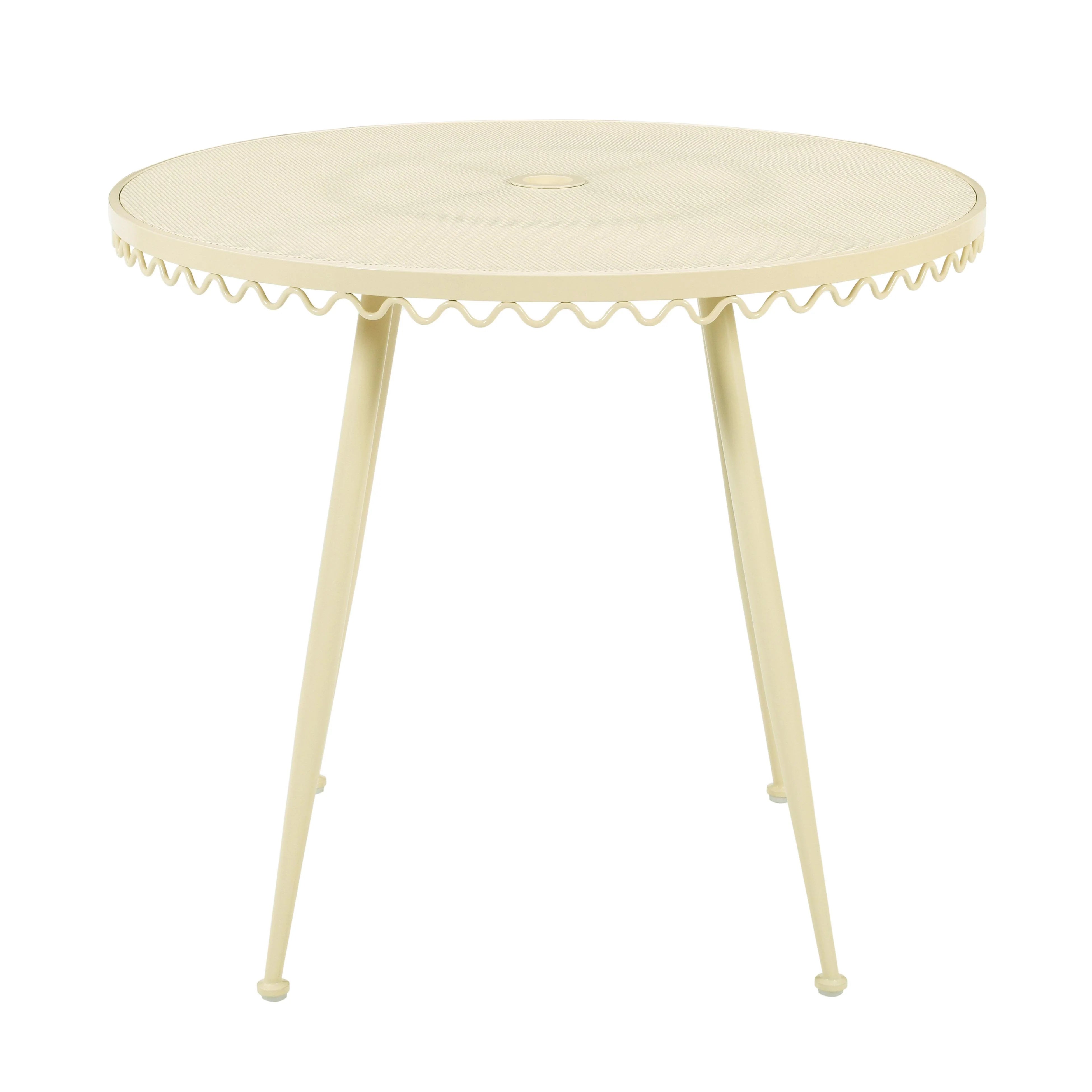 Erica 34" Wrought Iron Outdoor Round Cafe Table