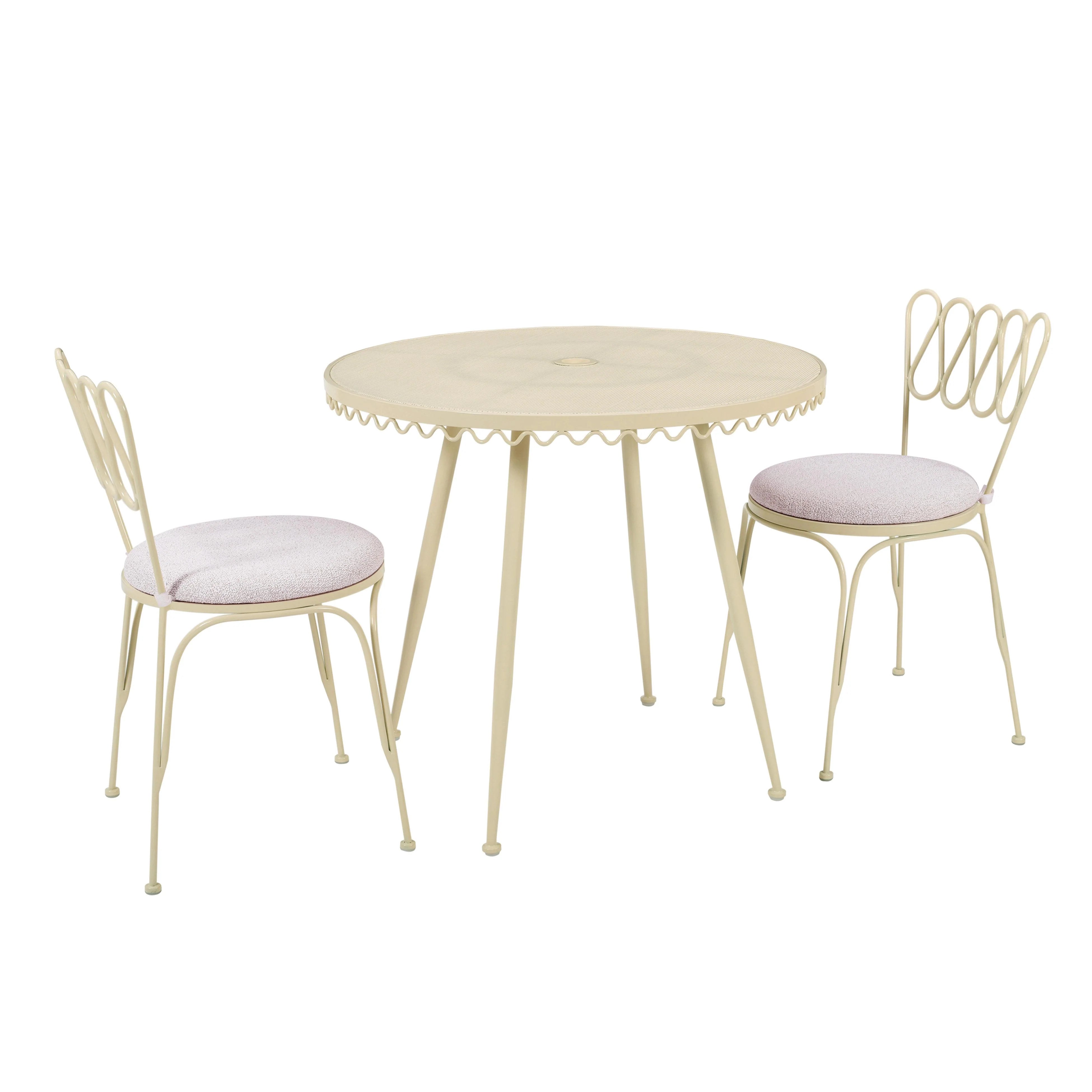 Erica 34" Wrought Iron Outdoor Round Cafe Table