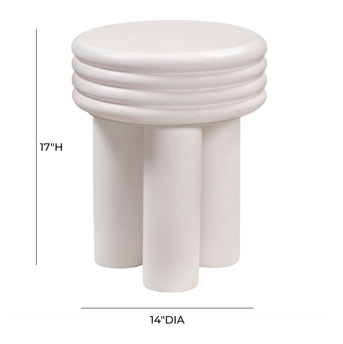 Table d'appoint en béton Delta Ivory