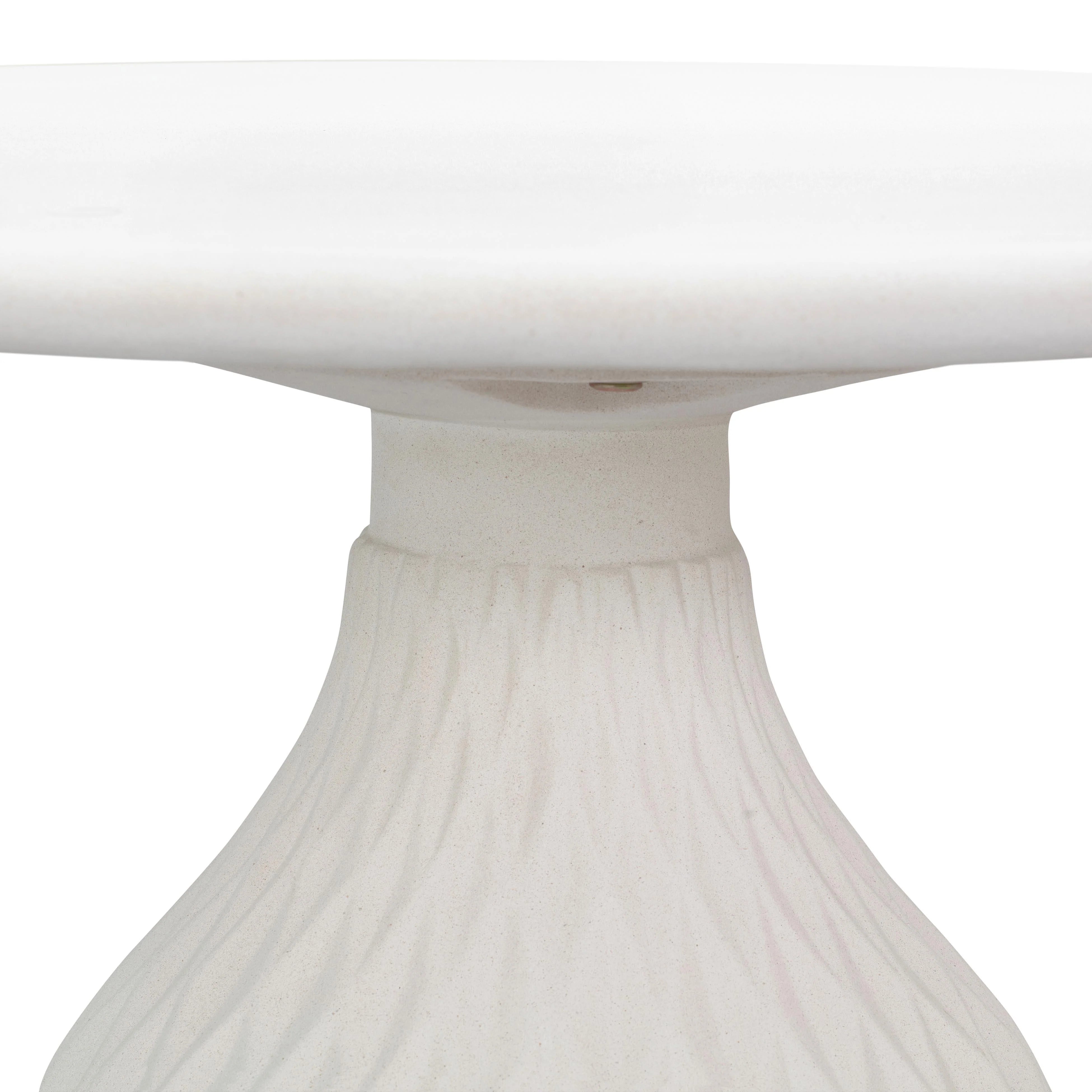 Tulum 27.5" Ivory Concrete Indoor / Outdoor Round Coffee Table